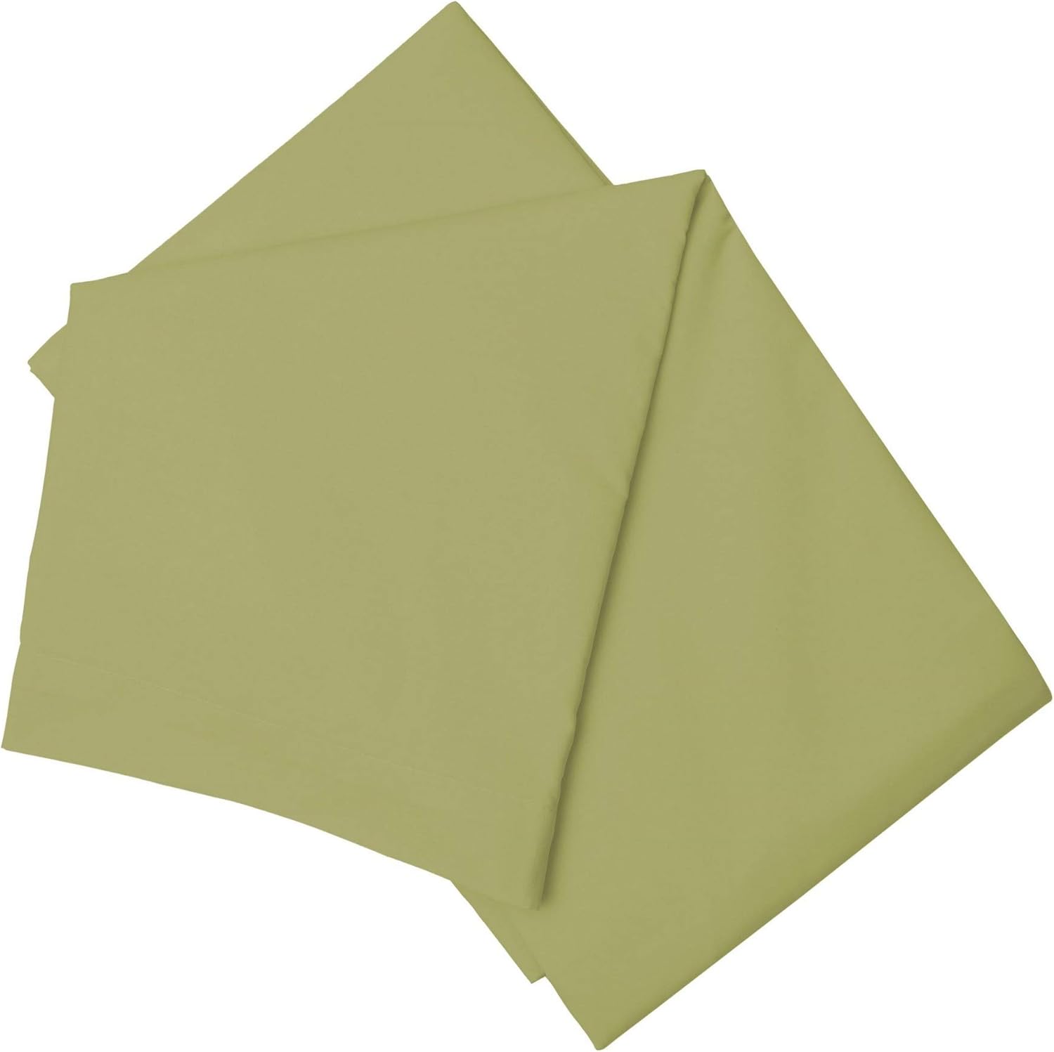 Belledorm Easycare Polycotton Percale 200 Thread Count Flat Sheet, Olive, Single