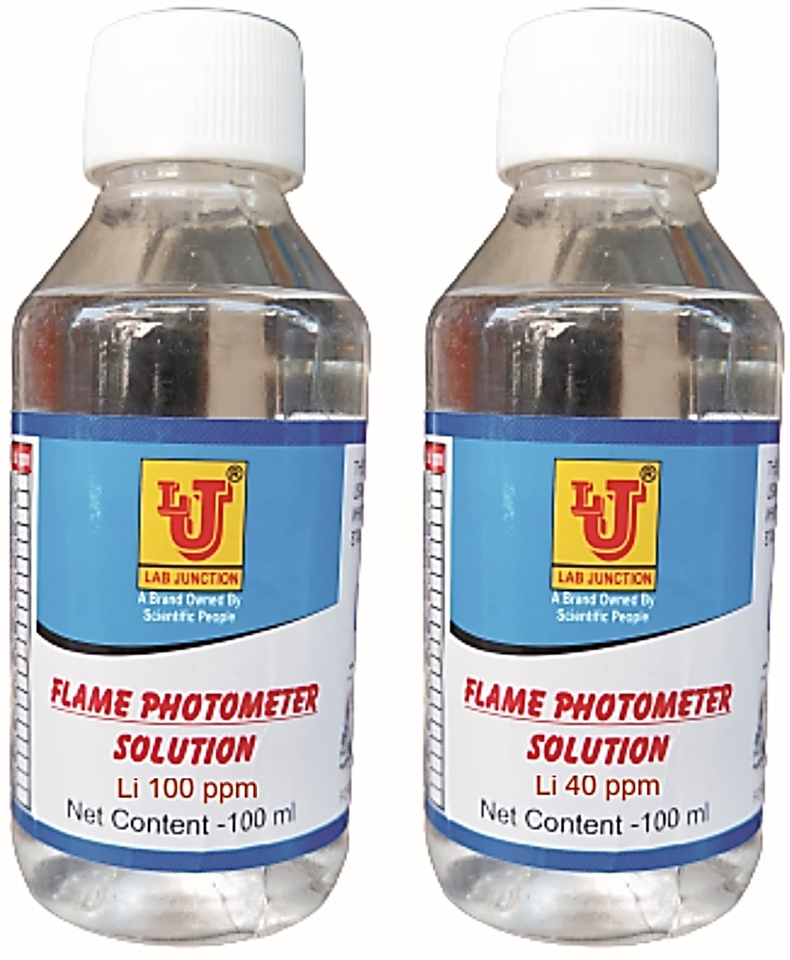 Lab Junction Flame Photometer Standard Solution Lithium (Li) 100 ppm & 40 ppm for Calibration of Flame Photometer LJ-381 (p)