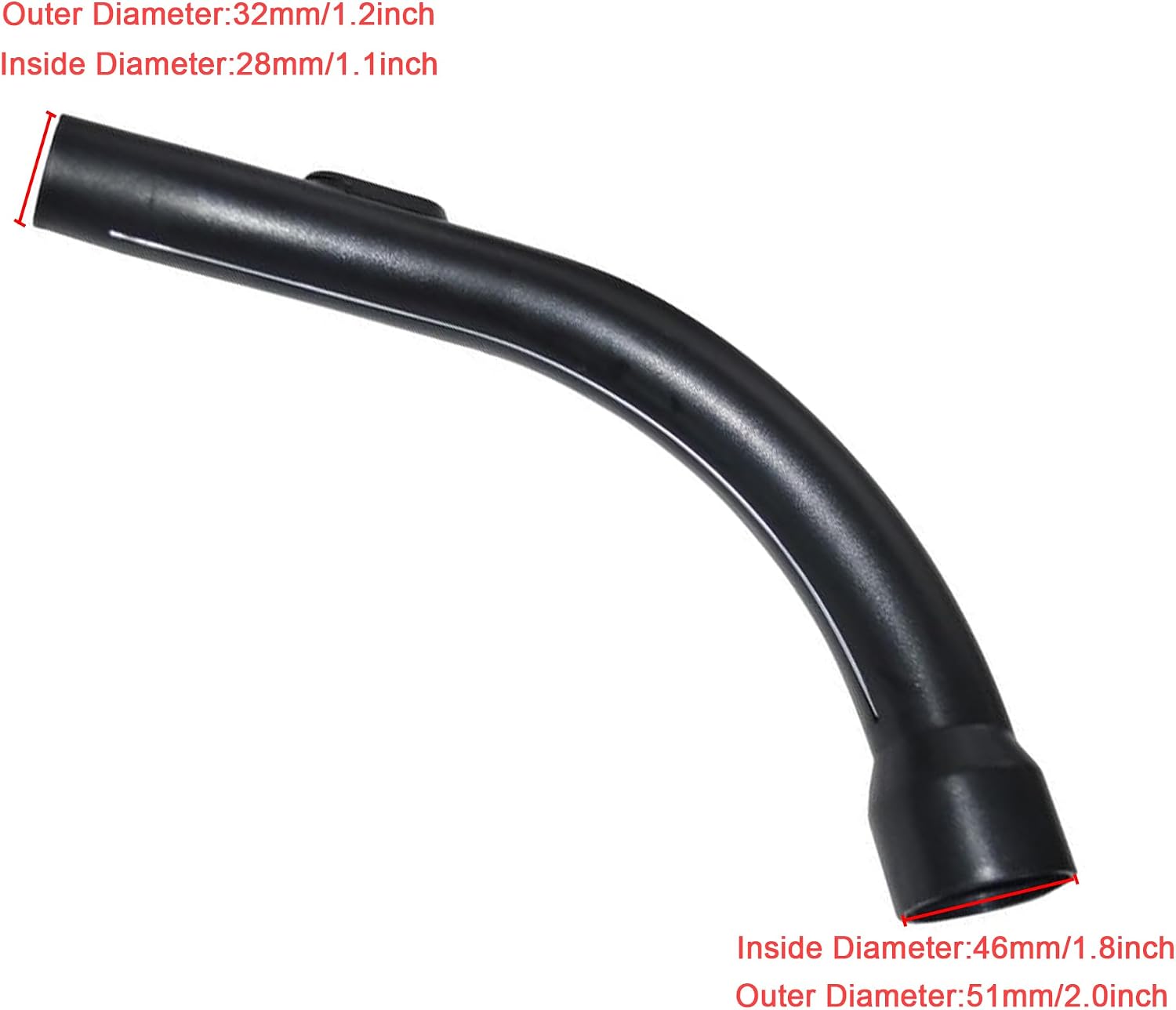 EZ SPARES ABS Curved Vacuum Hose Handle 5269091, Fits ML S2110 S501 S524