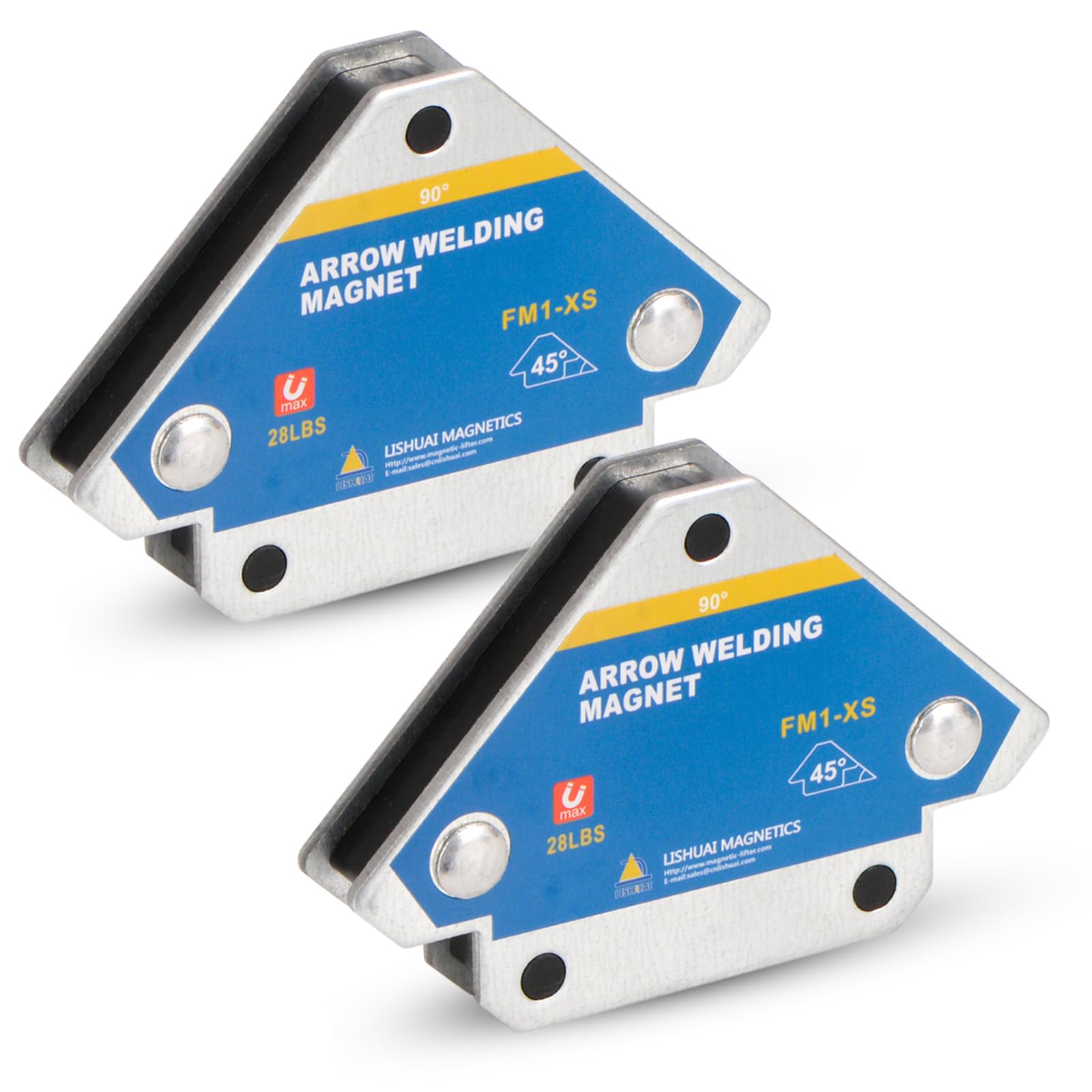 2PCS Escuadra Magnetica para Soldar Escuadra Imantada para Soldar Iman Soldadura con Fuerza de Adhesión 13KG Escuadra de Angulo 45° 90° 135° Imanes Soldadura Escuadras Magneticas para Soldar