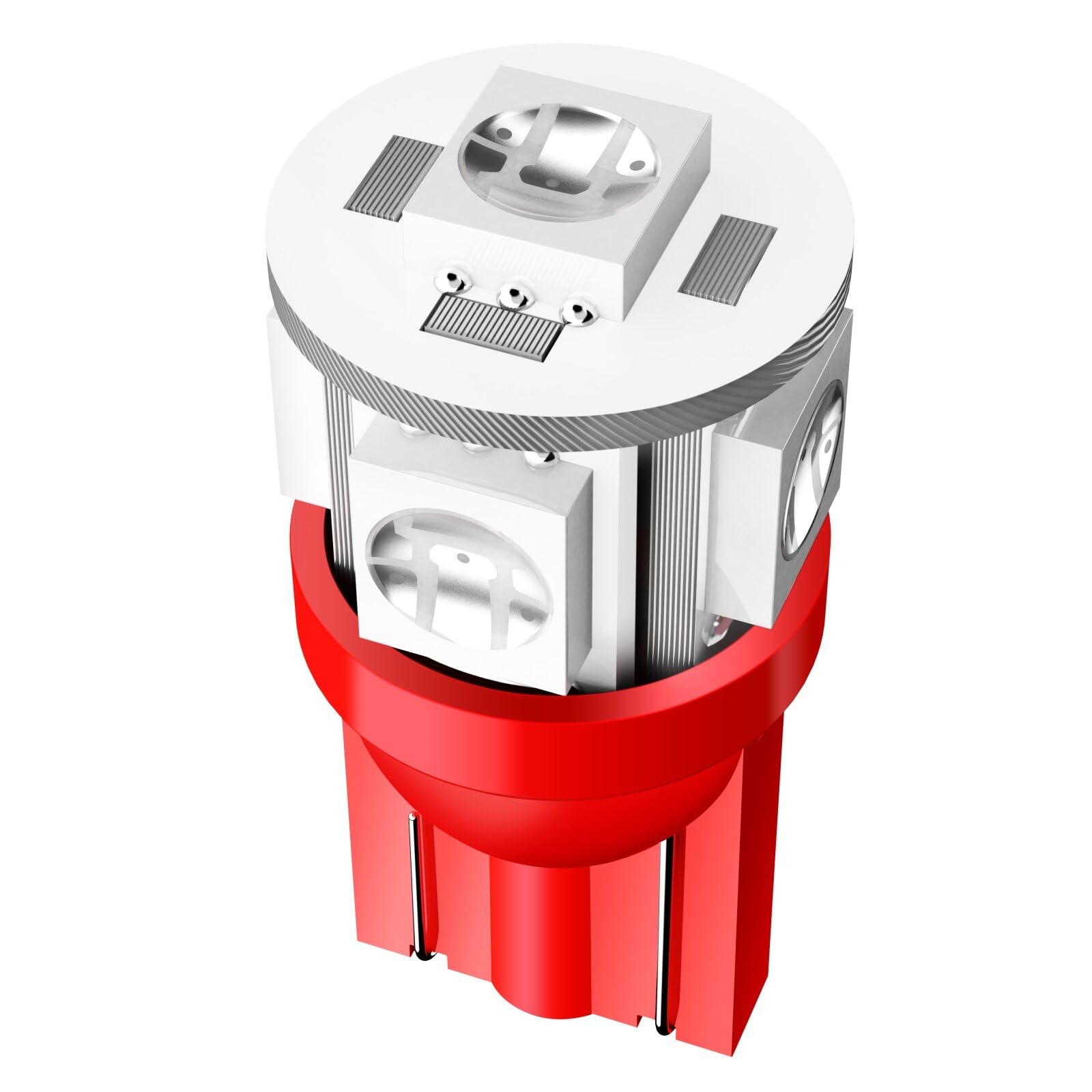 ECCPP 10x Instrument Cluster Dash Panel Lights T10 5-5050-SMD-Red