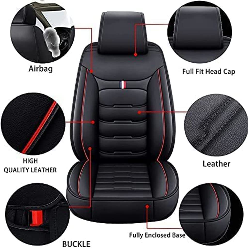 Housses De Siège Auto En Cuir Synthétique Pour Hyundai I30 N Line (PD) - Set Avant Et Arrière - Protection Anti-Tache, Respirant, Compatible Airbag