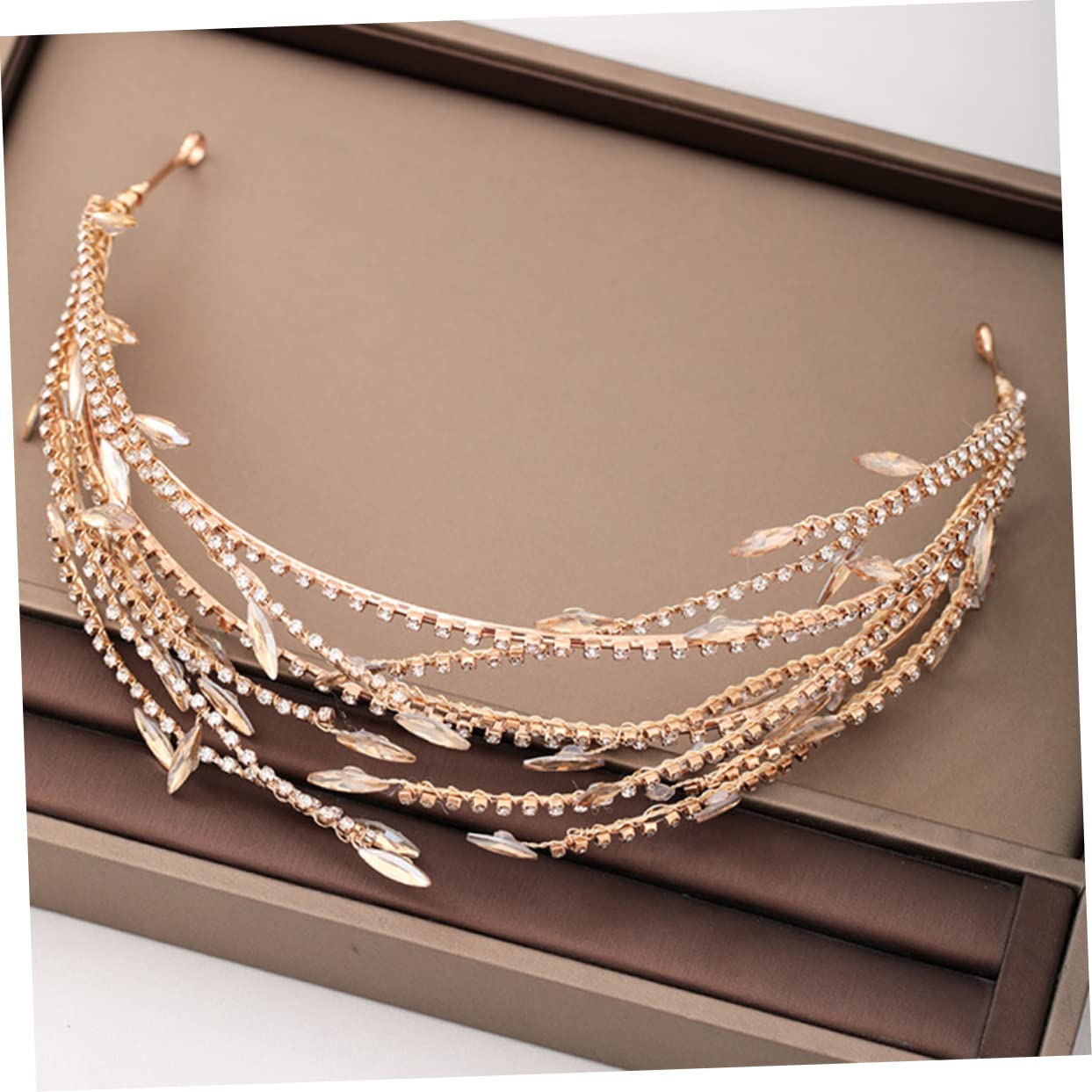 Goldener Glitzer Haarreif Braut Hochzeit Eleganter Kopfschmuck