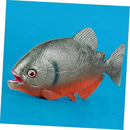 Miniatura 3 de GANAZONO Piranha Toys Ocean Animals Toys Ocean Toys Fish Model Restaurante Escaparate Ornamento Simulación Estatua de Pescado Modelo Animal Río