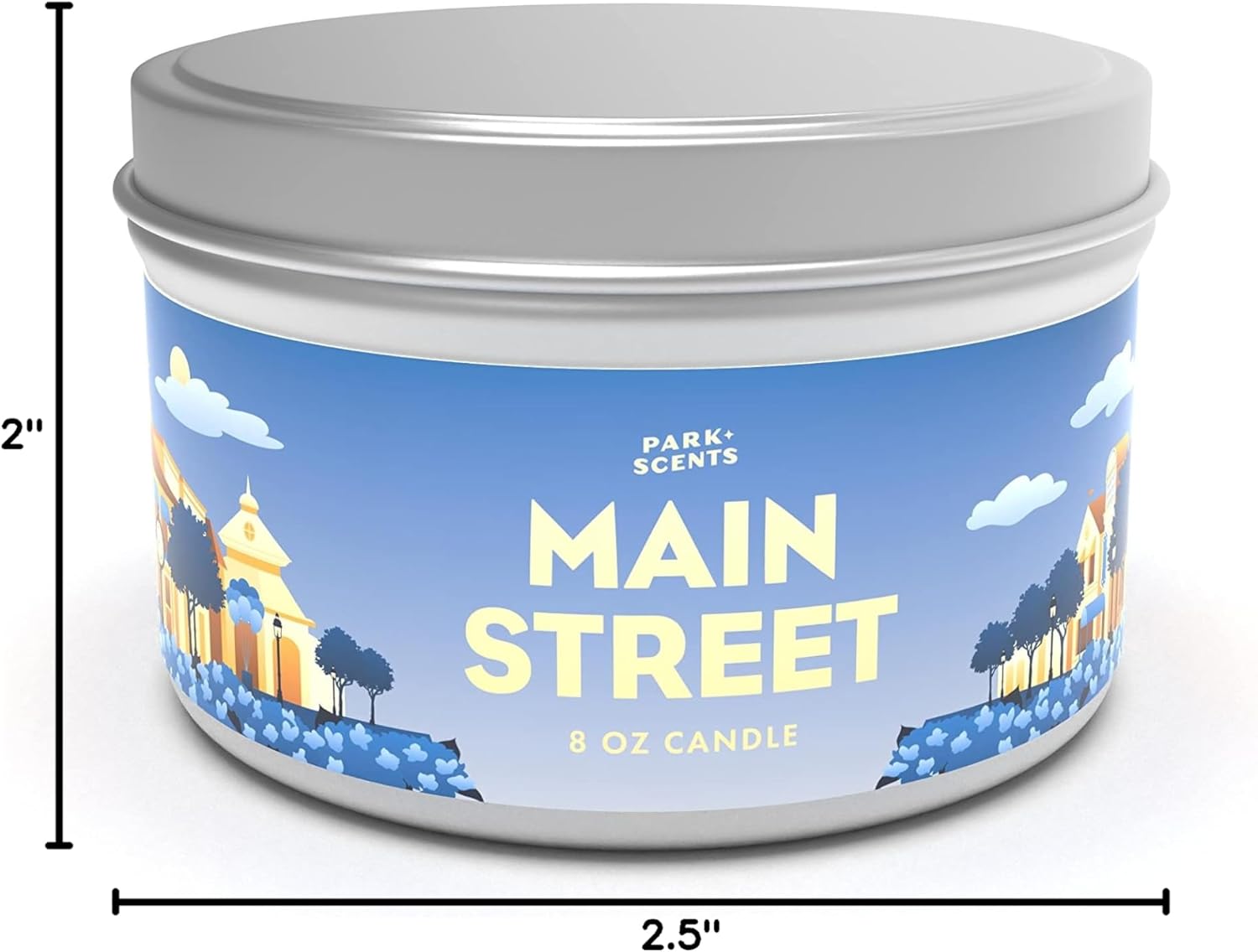 Park Scents Disneyland Main Street Inspired Scented Vanilla Candle - Handmade Soy Candle, Long Lasting, Warm, Sweet Aroma for Home