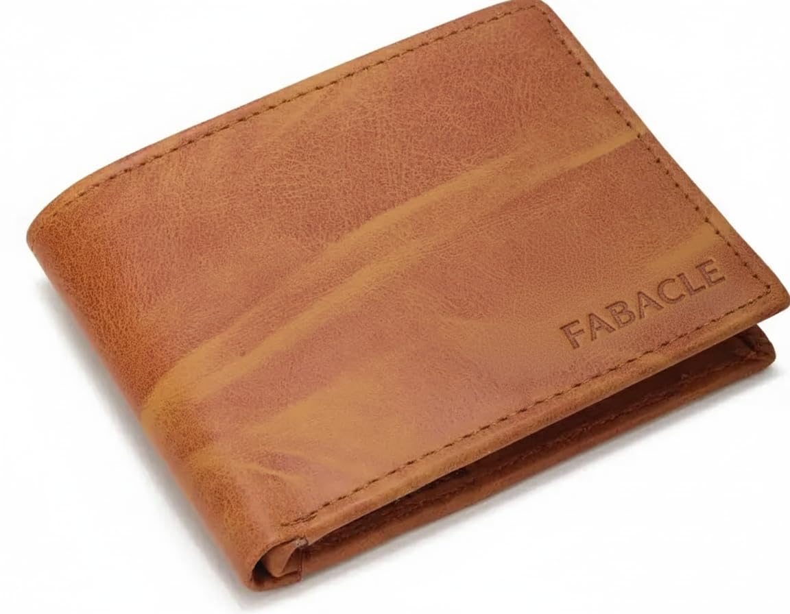 Wallet for Men PU Leather | Mens Wallet Purse Men with Chain, Zipper (Tan)-image-24