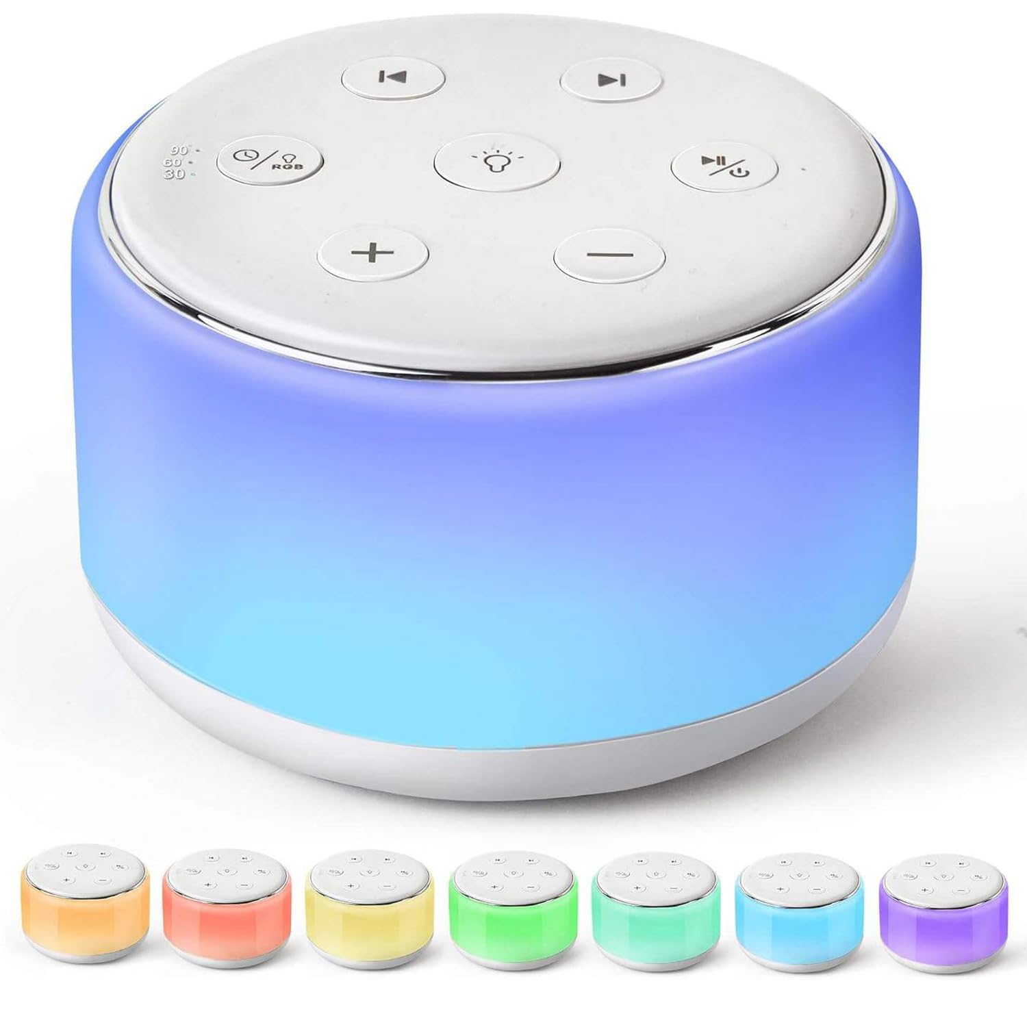 Baybee 3 in 1 White Noise Sound Machine for Baby with Night Light | Rechargeable White Noise Machine for Adults, Kids with 34 Soothing Sounds & Auto-Off Timer| Portable Baby Sleep Soother Home Travel-image-8