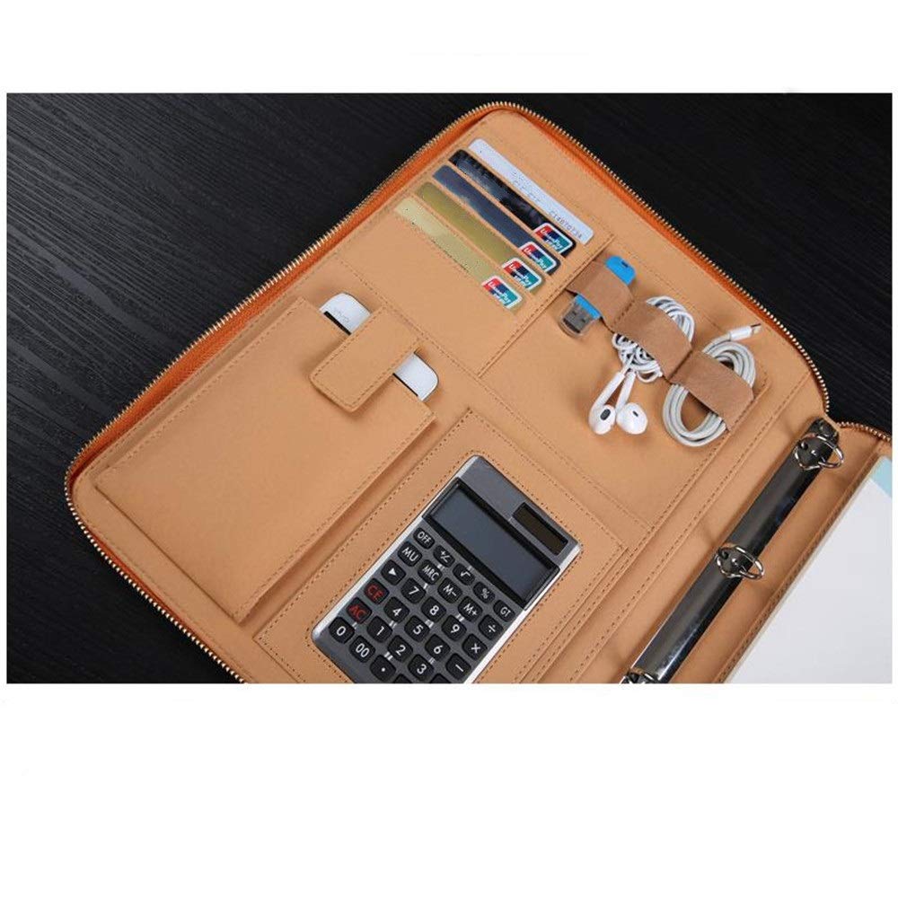 Carpeta de conferencias, carpeta de conferencias, maletín ejecutivo de negocios, maletín para mujeres y hombres, juego de documentos, soporte para tarjetas de visita, bolsa de documentos de