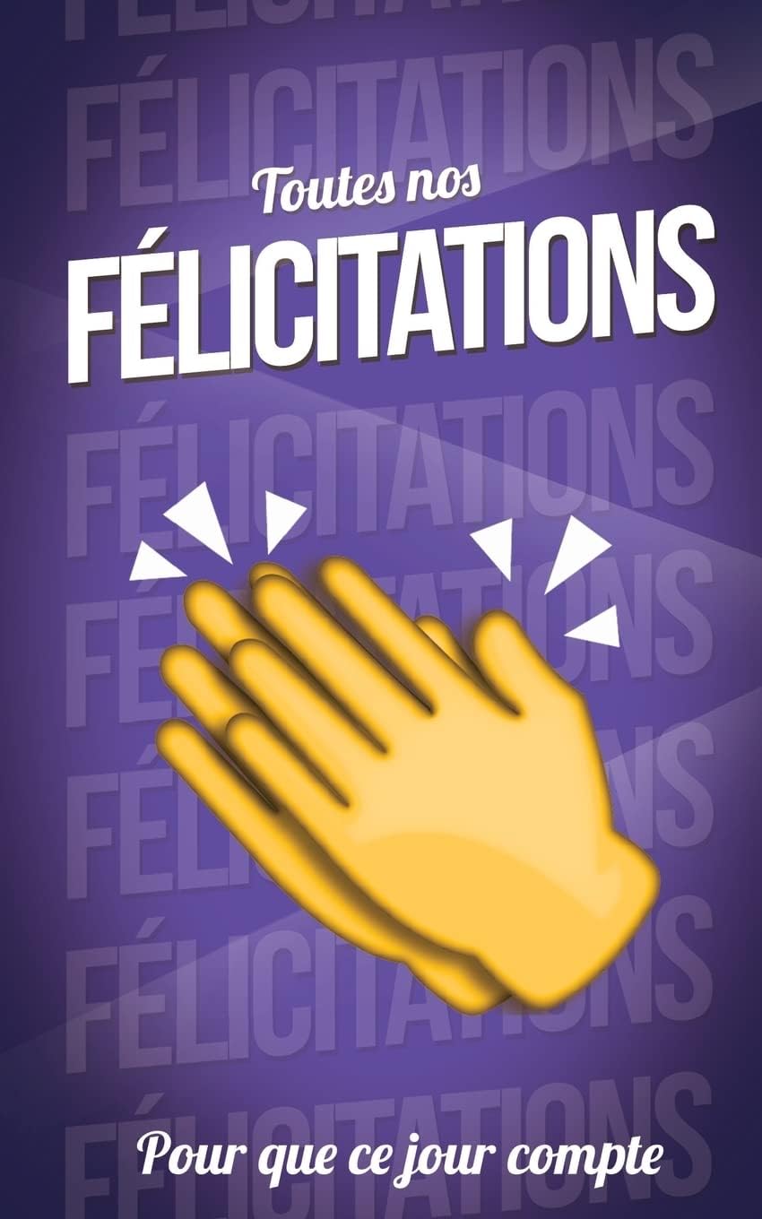 Toutes nos FELICITATIONS - Violet - Carte livre d'or: Taille M (12,7x20cm)