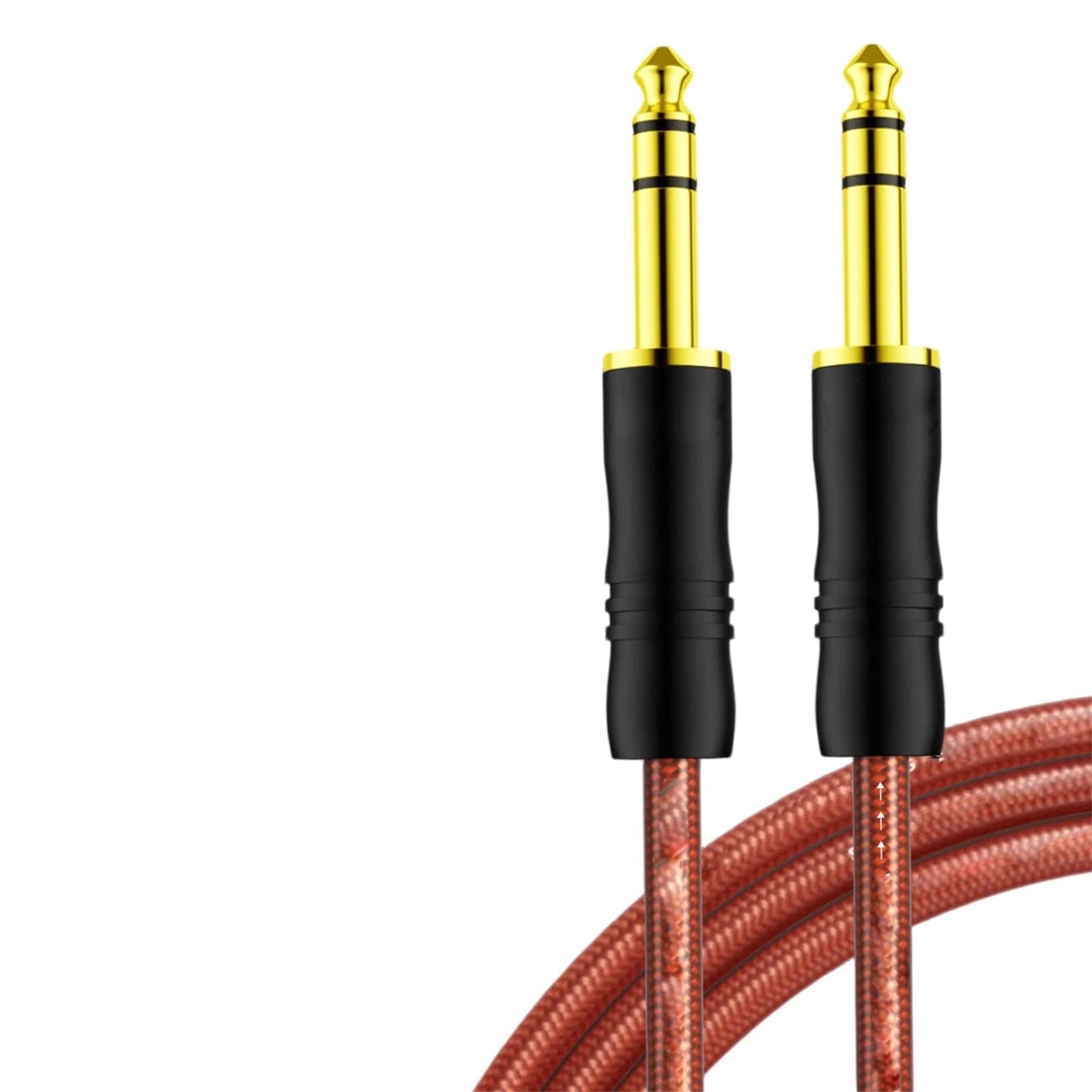 Profesional Cable De Audio Para Guitarra Cable Balanceado Estéreo De Cobre Libre Oxígeno Plateado 6,5 Mm