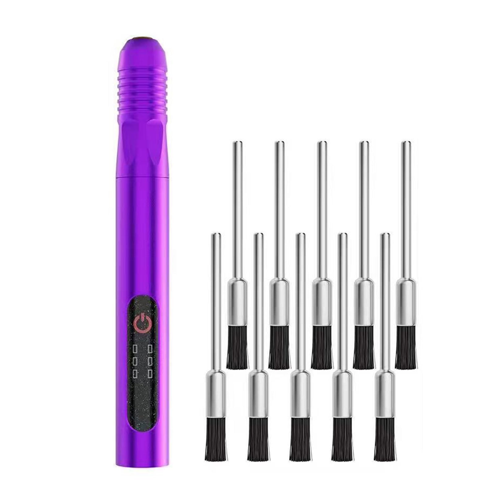 Cazstyk 2.35Mm With Polishin 10Pcs Cleaning Brush For Phone Repair 2.35Mm / 3.0Mm Steel Handle Horse Bristles For Motherboards Nylon Bristle Electronic Brush