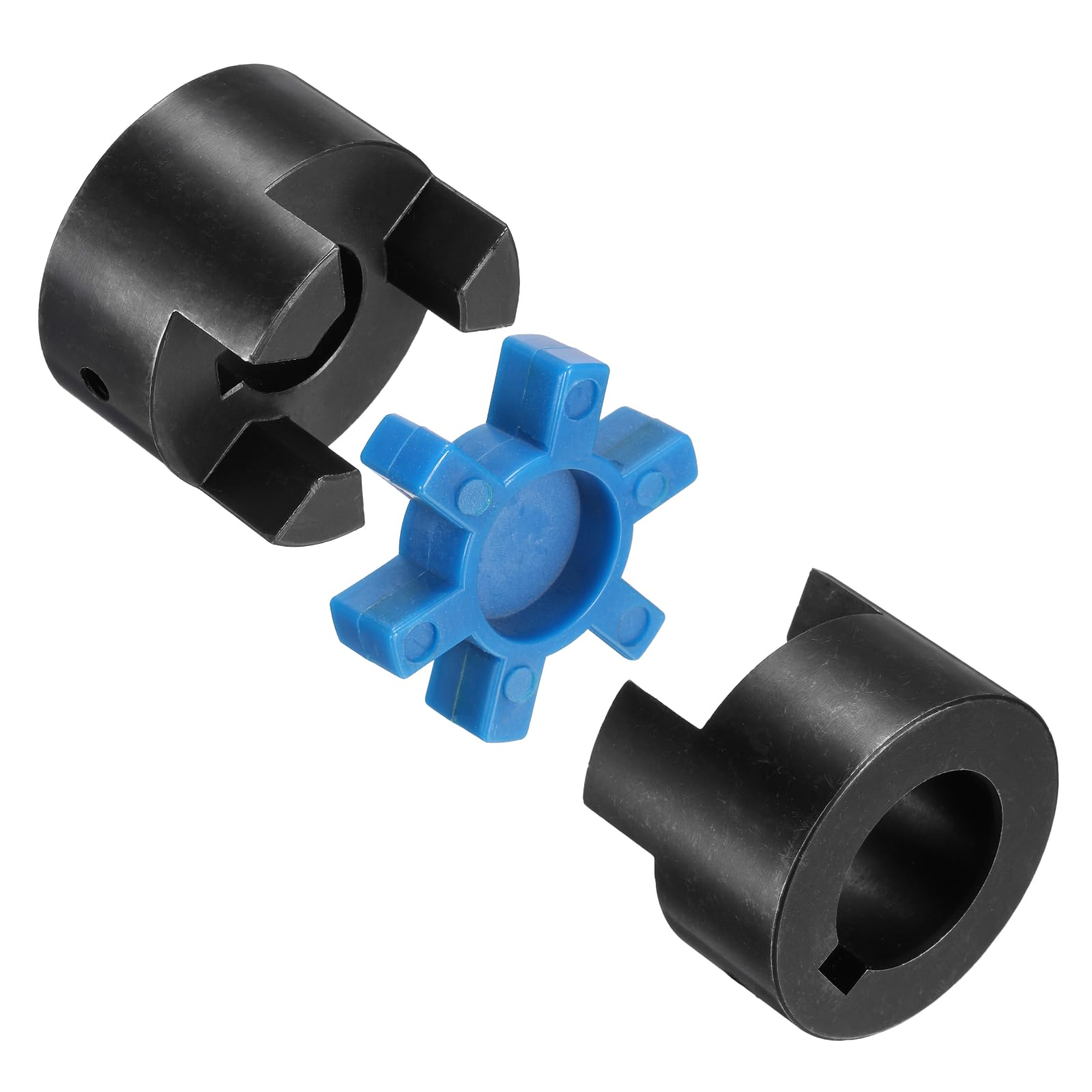 MECCANIXITY L075 Acoplamiento de eje elástico flexible, 0.75 a 1 pulgada de diámetro interior L-Jaw acoplador de acoplador de goma Spider Motor Conector para divisor de troncos Equipo híbrido