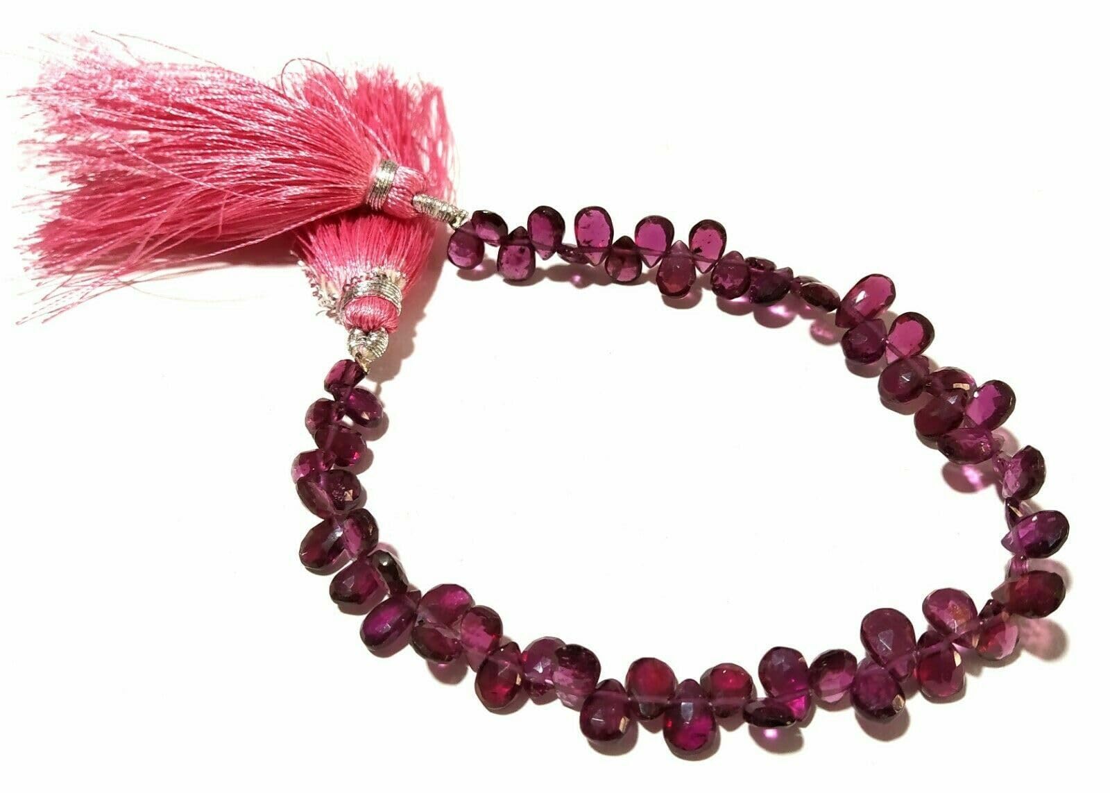 Perles à facettes en rhodolite naturelle 4x6mm 5x8mm pour fabrication bijoux