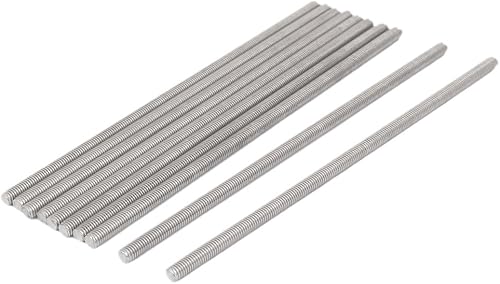 uxcell M5 x 5.906 in 304 acero inoxidable totalmente roscado barra barra barra de hardware 10 piezas
