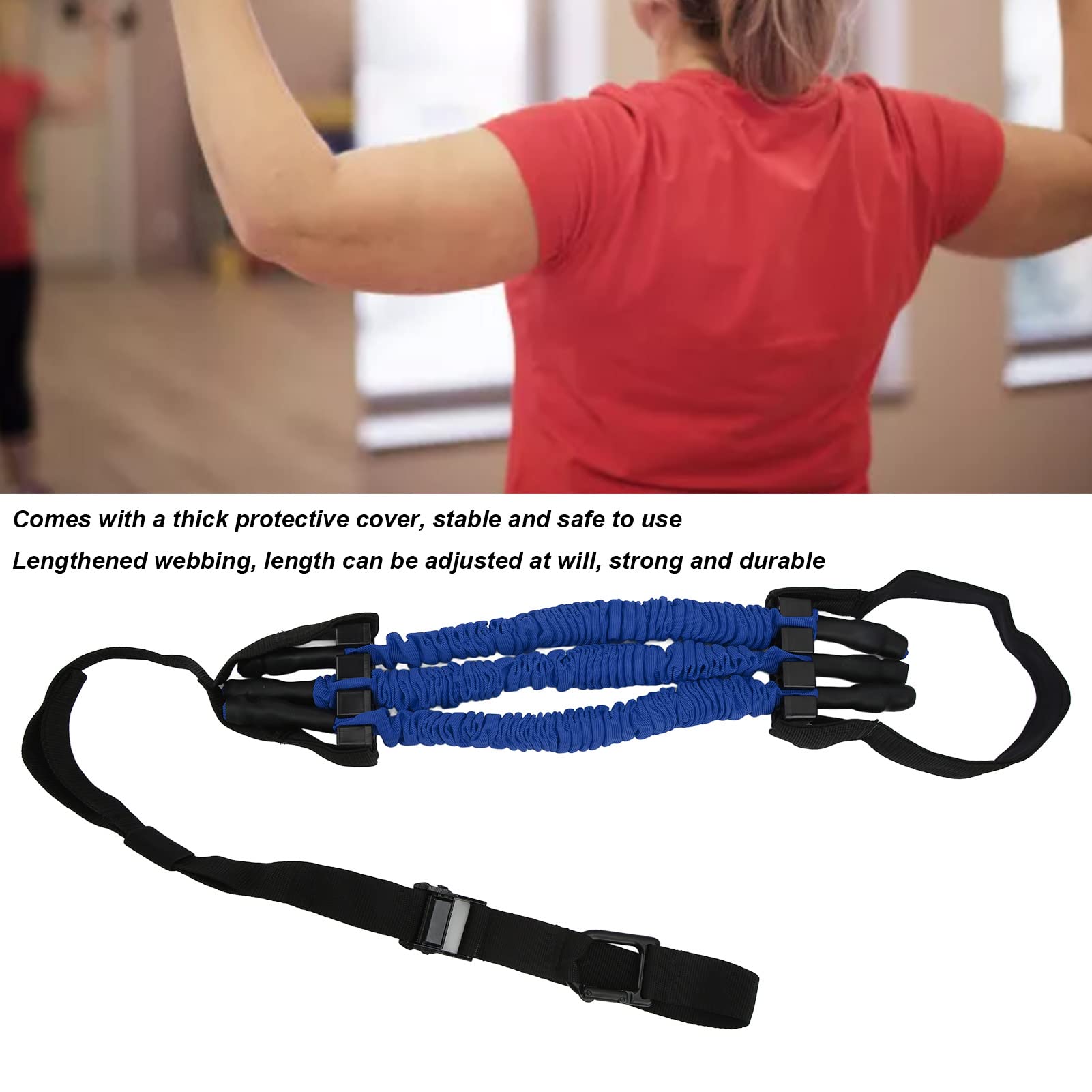 Ensemble de Bandes d'assistance à la Traction, Bandes de résistance élastiques pour Hommes et Femmes, Tube de Tension en Latex Naturel avec Boucle en Dents de scie par