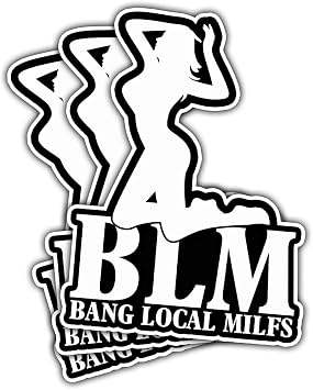 3Pcs Bang Local Milfs Sticker Funny Naughty Humor Gag NSFW-Friendly
