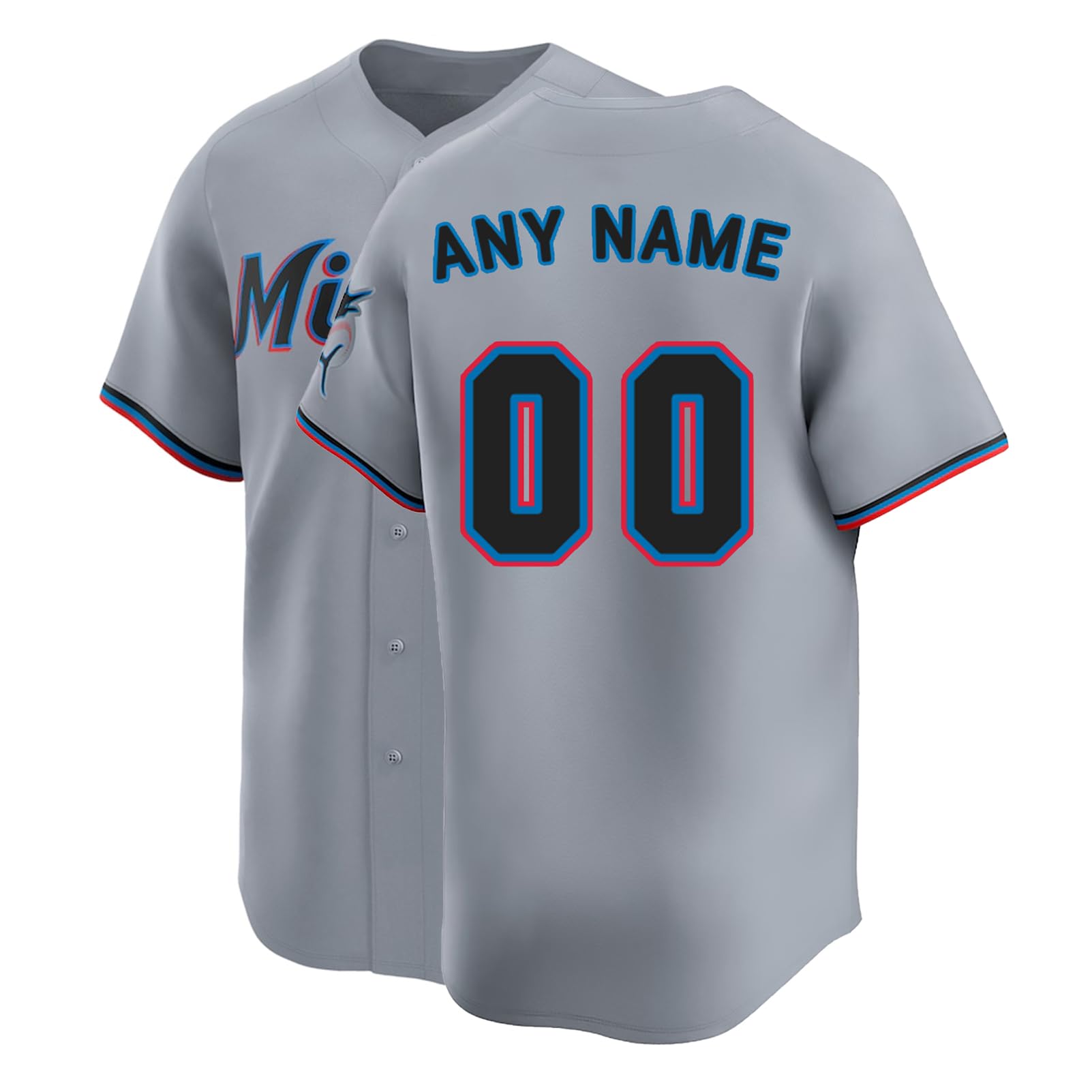 Personalized Baseball Jersey with Your Name and Number Custom Button Down Jersey for Man Woman Youth