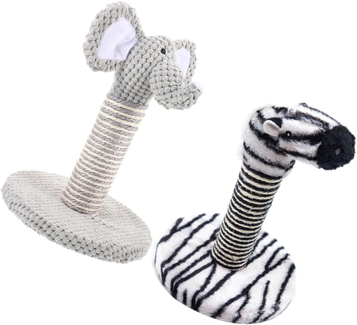 Tofficu 2pcs Cat Scratching Post Kitten Climbing Frame Indoor Floor Scratcher Sisal Wear-Resistant Pole Set for Small Cats