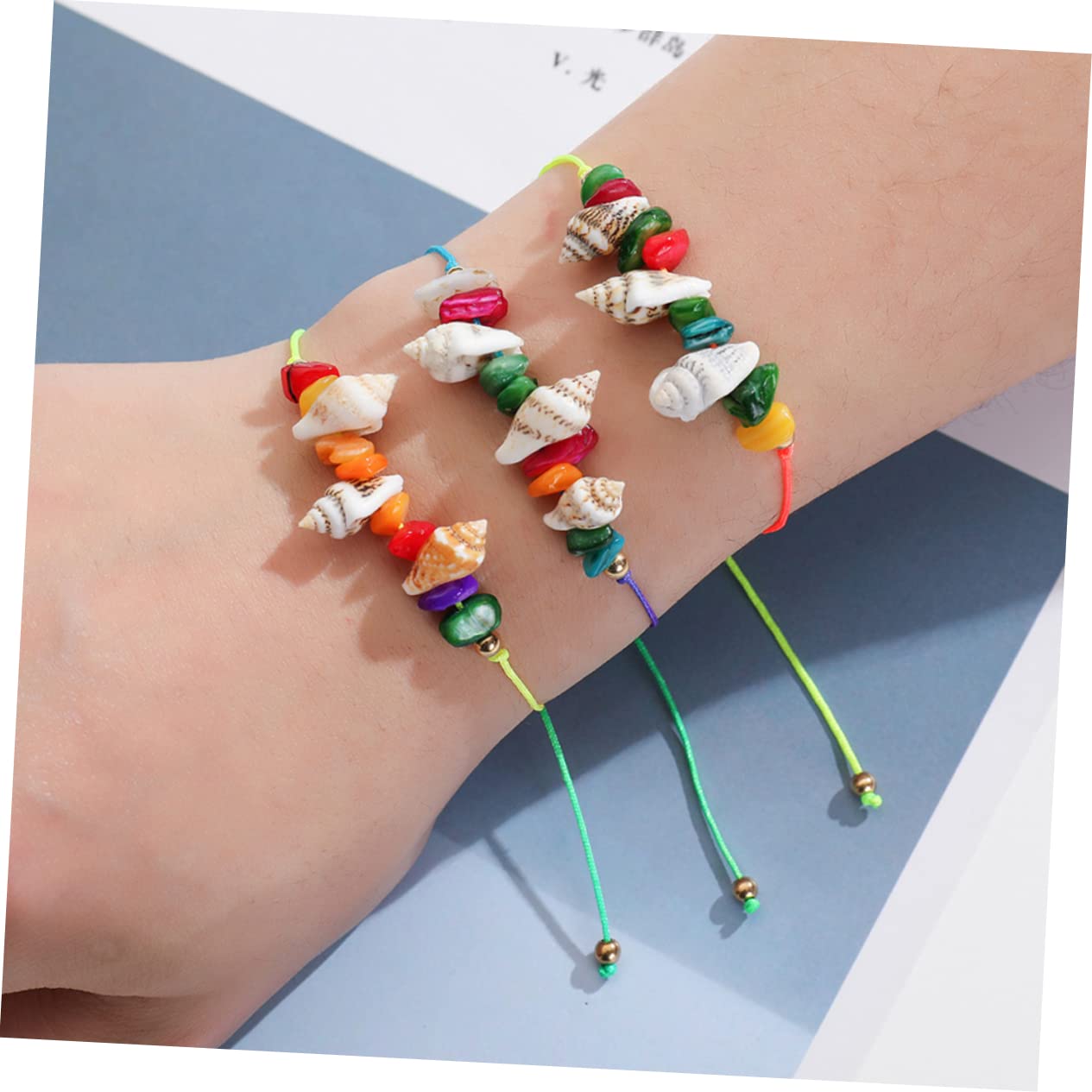 FRCOLOR Tobilleras De Naturales Para Mujer Joyería De Bohemia Y Conjunto De Tobilleras 12 Piezas X 4