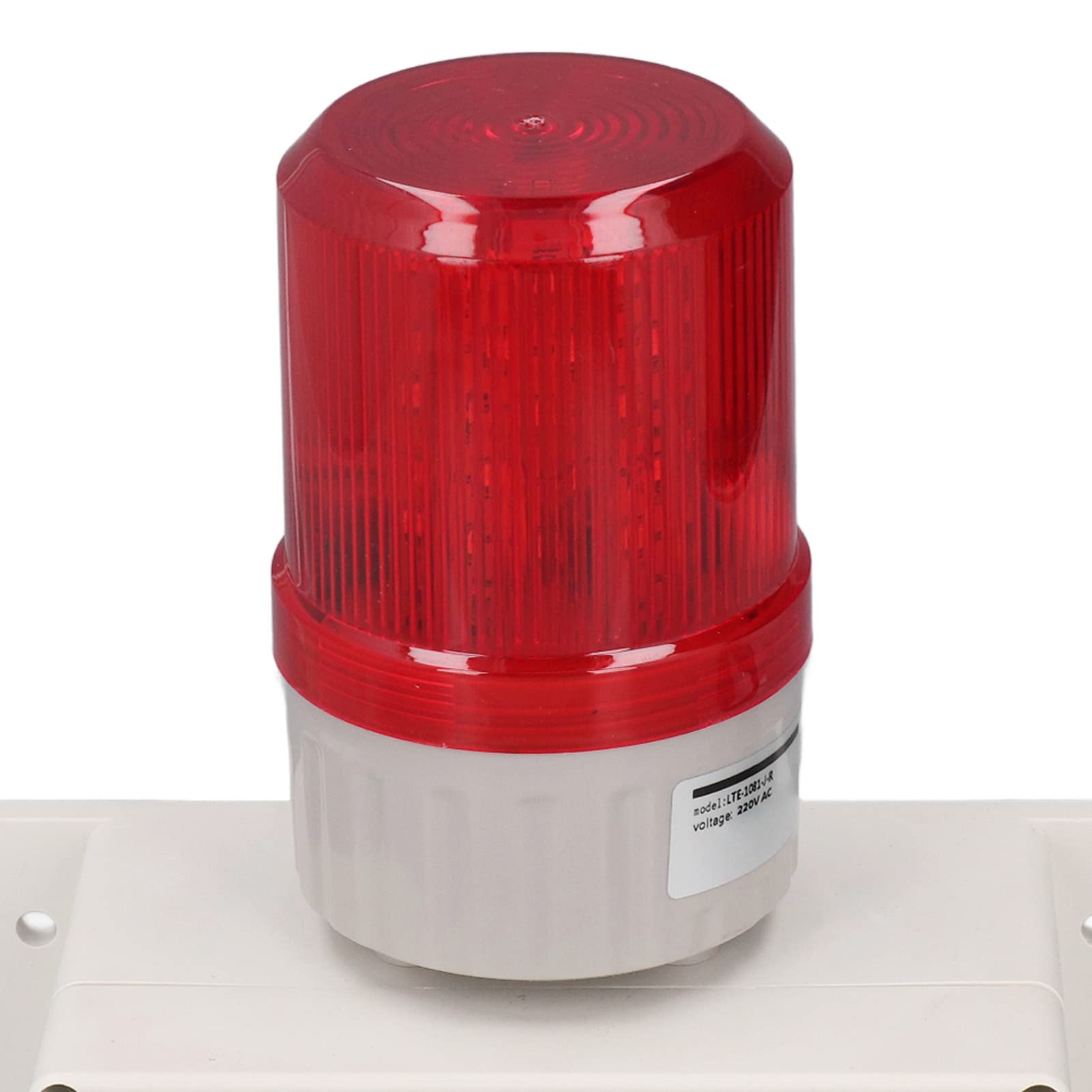 Sirena Alarma Industrial 110db 220V con Luz Estroboscópica Sonido Inteligente Retardo Emergencia Bocina Exterior 5 Teclas Orejas Montaje Enchufe UE
