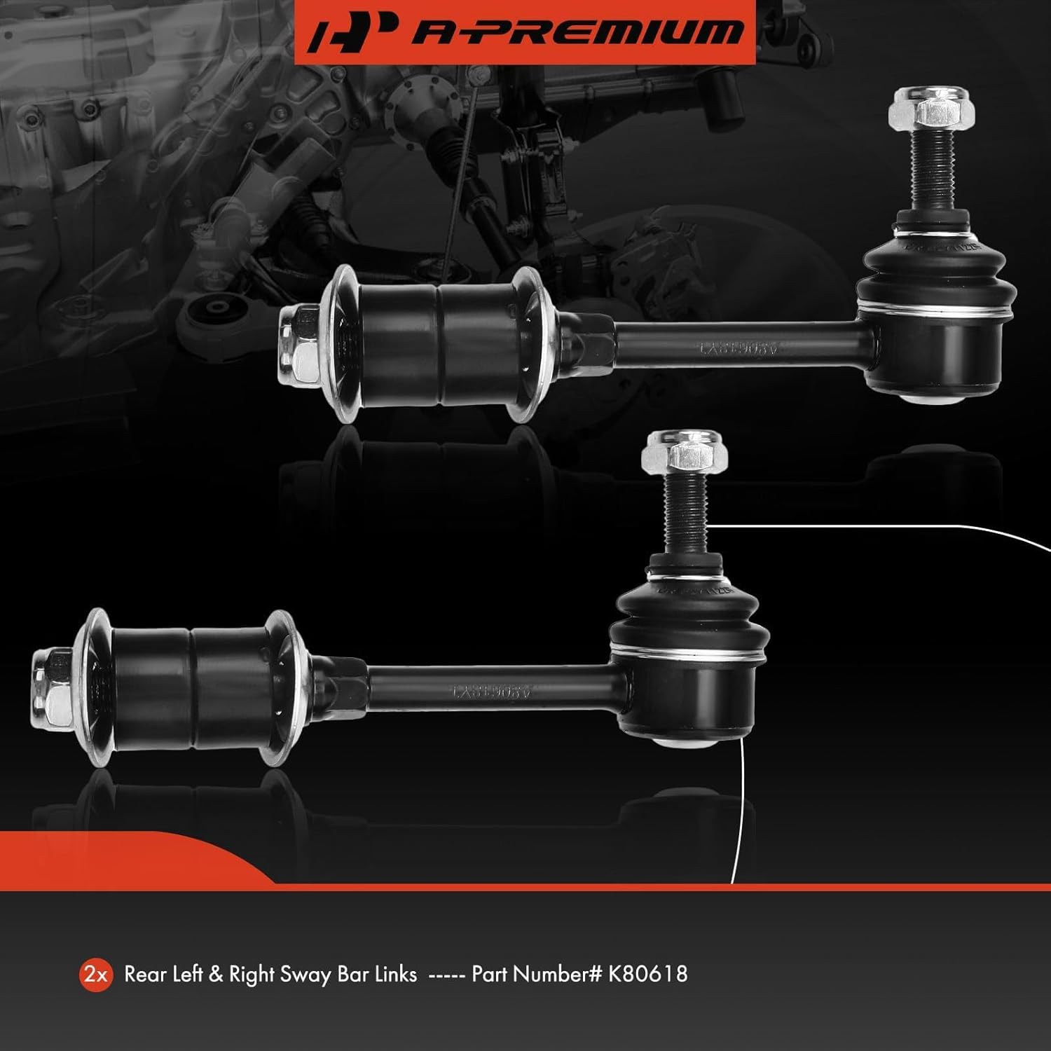 A-Premium 2 x Rear Sway Bar Links Stabilizer Bar Links, Compatible with Hyundai Accent 2000-2006