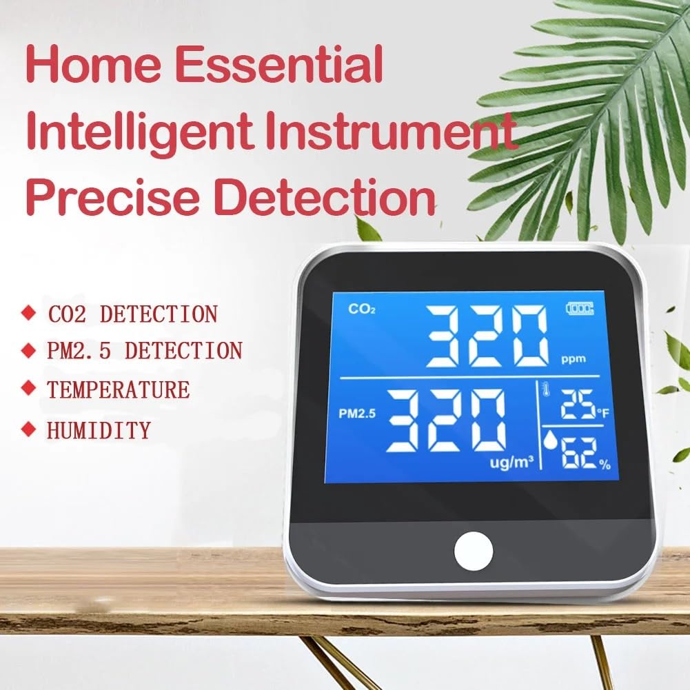 Detector de Calidad CO2/PM.5 DM306D, Pantalla LCD portátil, probador de Sensor de Temperatura y Humedad