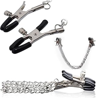 Pince Teton Sexuelle en Métal avec Force de Serrage Réglablesexe Jouet Intime jouets de mamelon Pinces avec chaîne Pince Teton Jouet Sexuel bdsm Sex Toy SM Jeux Érotiques sexe accessoire bdsm FOPS I05