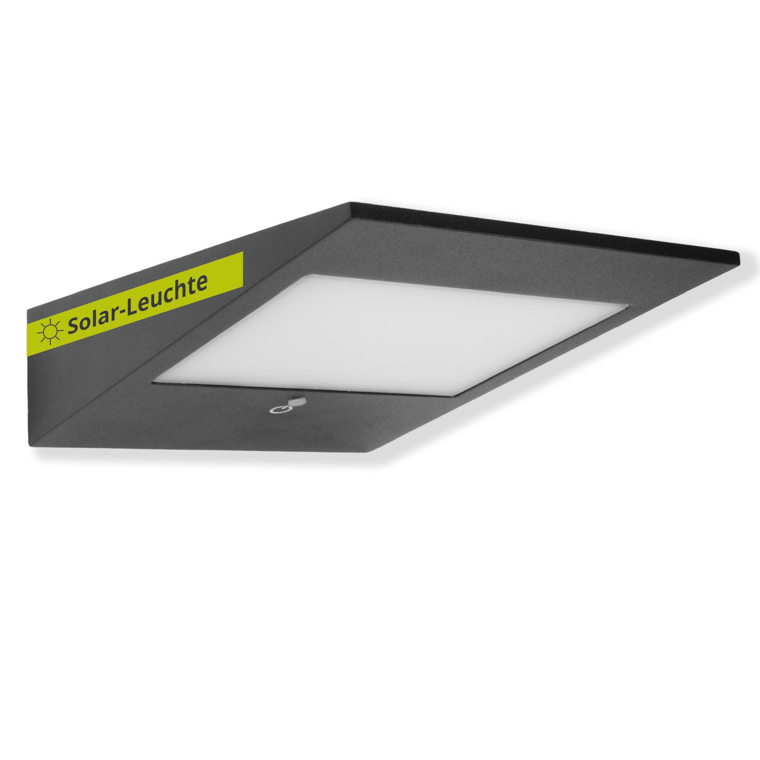 INNOVATE LED Aussenlampe mit Bewegungsmelder Solar PIR-Sensor [2W IP54 3000K] Solarlampen für Außen Mit Bewegungsmelder I LED Solarleuchten für Aussen I Aussenbeleuchtung Aussenlampe