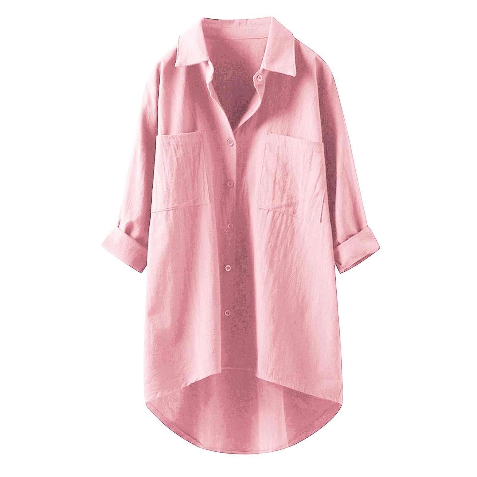 Leinen Bluse Damen Oversized - Lässiges Blusentop Mit V-Ausschnitt & Blümchendruck