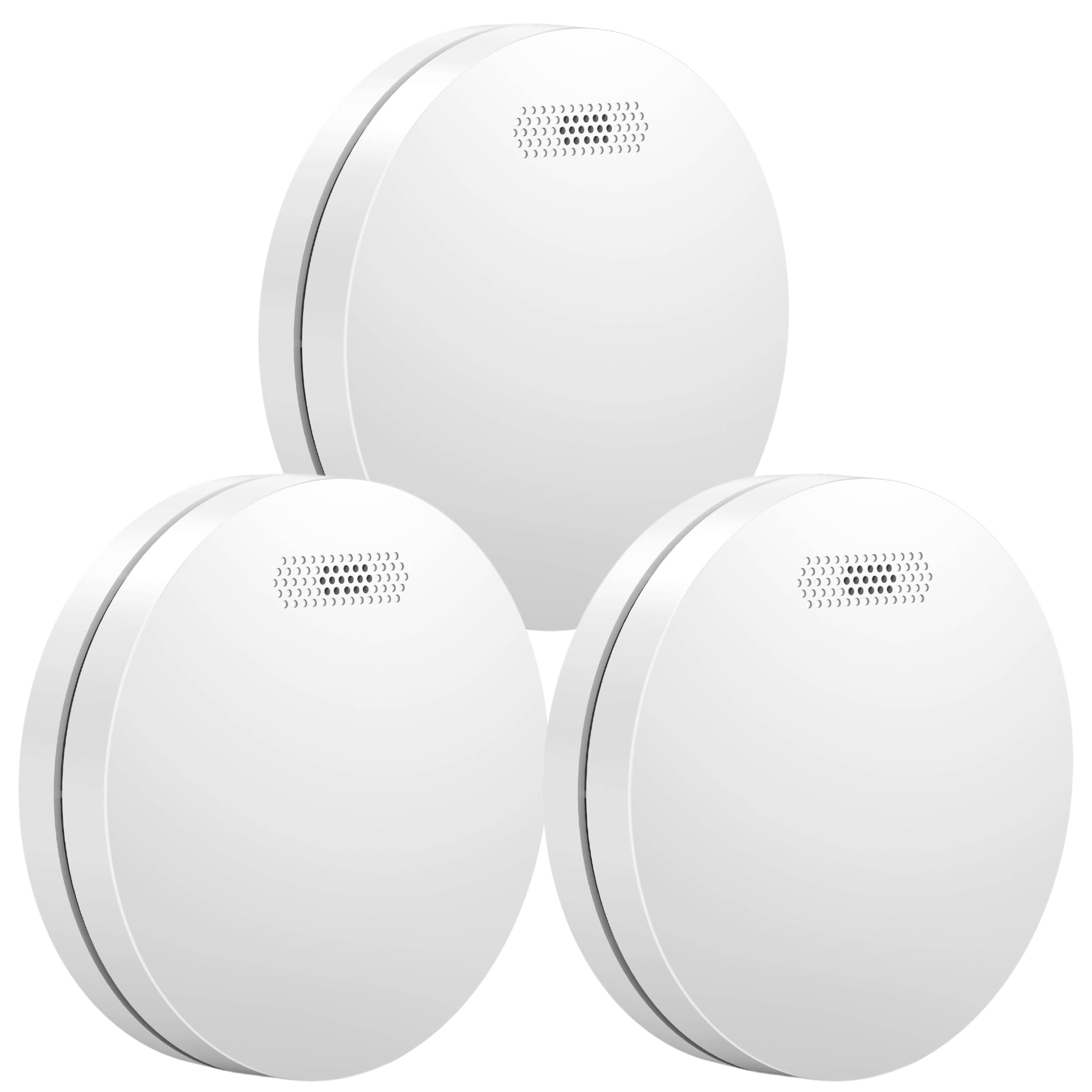 Aroha Link Interlinked Heat/Smoke Alarm Sleep Line - 10 Years Battery - Interconnected Fire or Heat Alarm - Smoke Detector for Home - No LED - 3 set — image 1