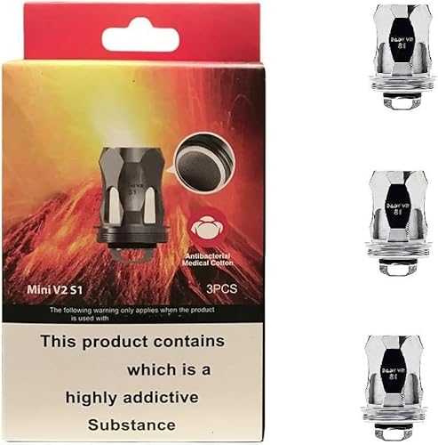 Prismvape TFV Mini V2 S1 Coils 0.15 Ohm for SMOK TFV8 Baby V2 R Kiss Morph 2 219 Species Mag P3 Grip Stick V9 Max Stick 80W Arcfox Fortis Kit Mesh Coil Pack of 3