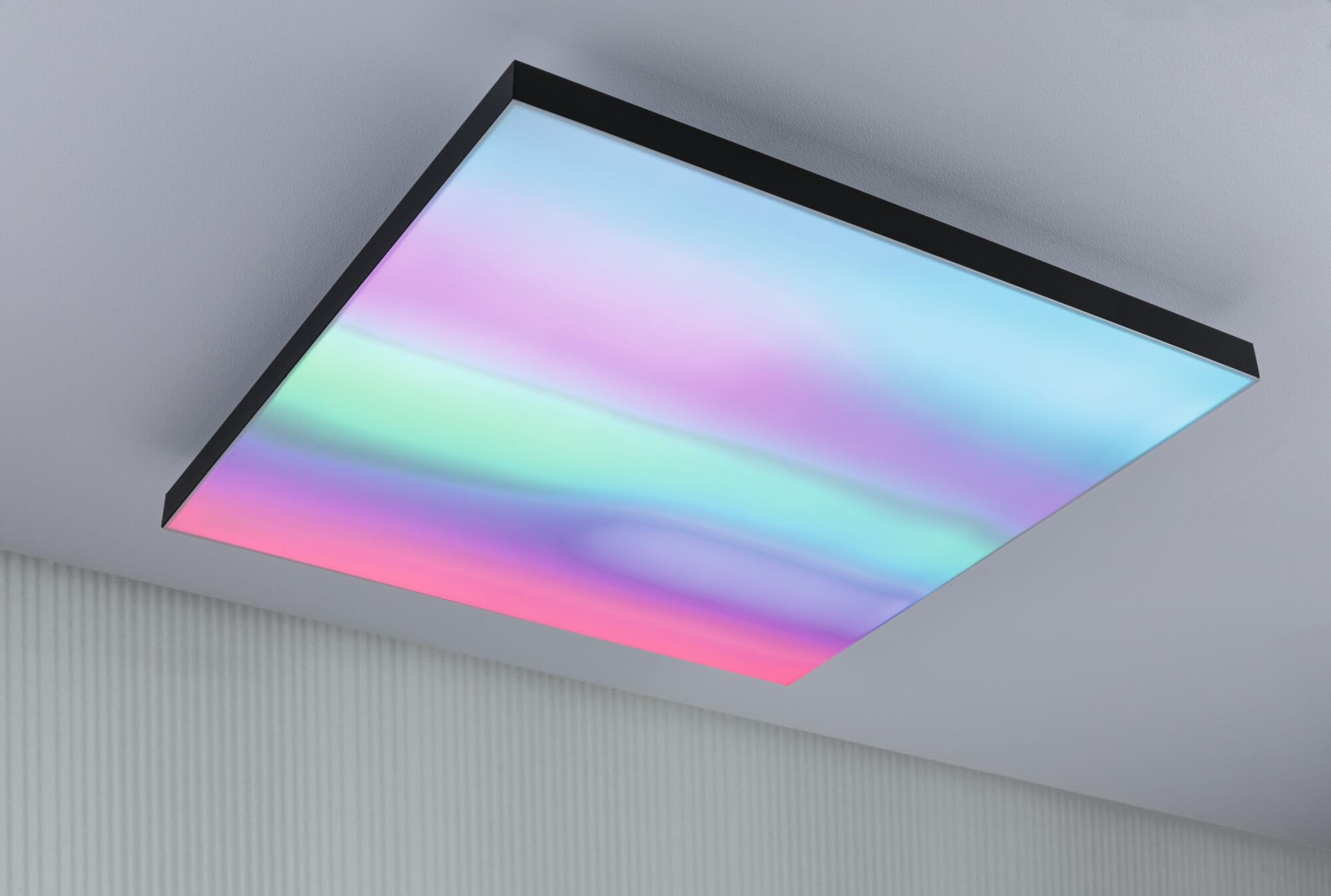 Paulmann 79913 LED Panel Loria Rainbow 595x595mm eckig incl. 1x31 W dimmbar dynamicRGBW Farbsteuerung Weiß matt Metall Deckenleuchte 3000 K