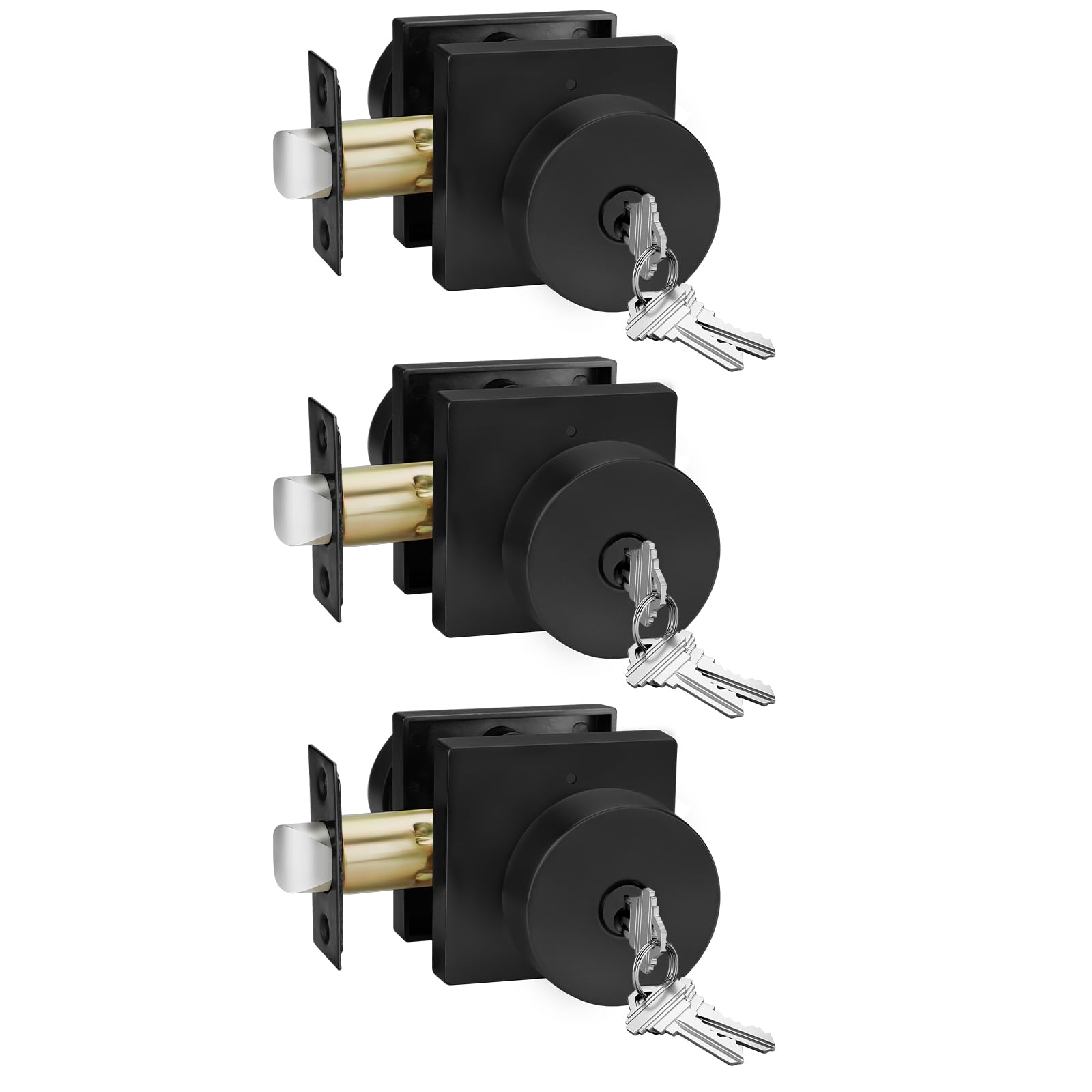 Goldenwarm Matte Black Door Knobs - 6 Pack -31 Goldenwarm Matte Black Door Knobs - 6 Pack -31