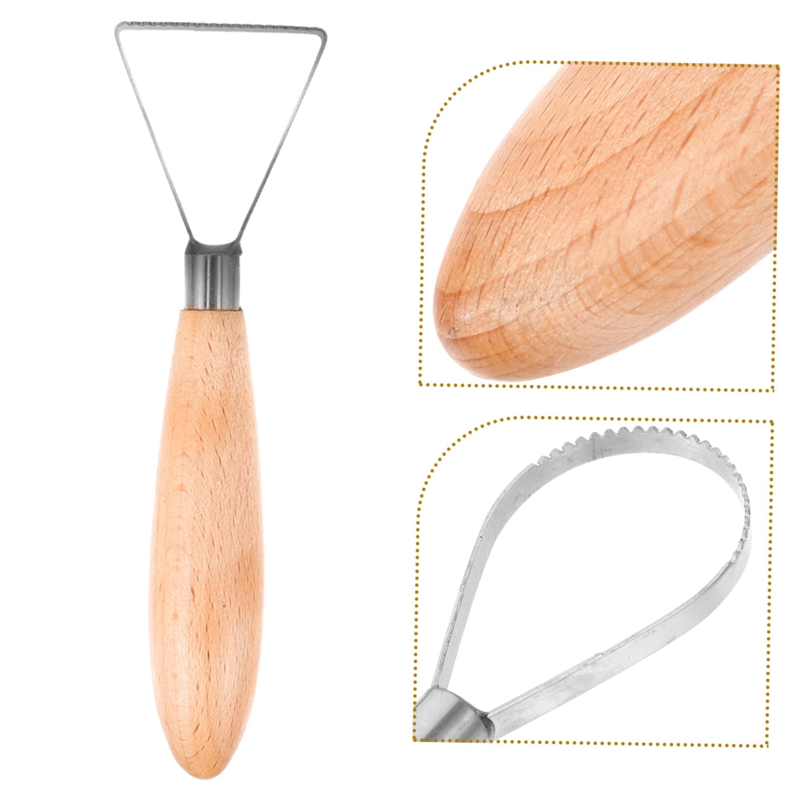 DOITOOL 5 Set Argilla Inossidabile E Utensili per Scultura Ceramica per Taglio Raschiatura E Modellazione Pasta Polimerica 3 Pezzi * 5