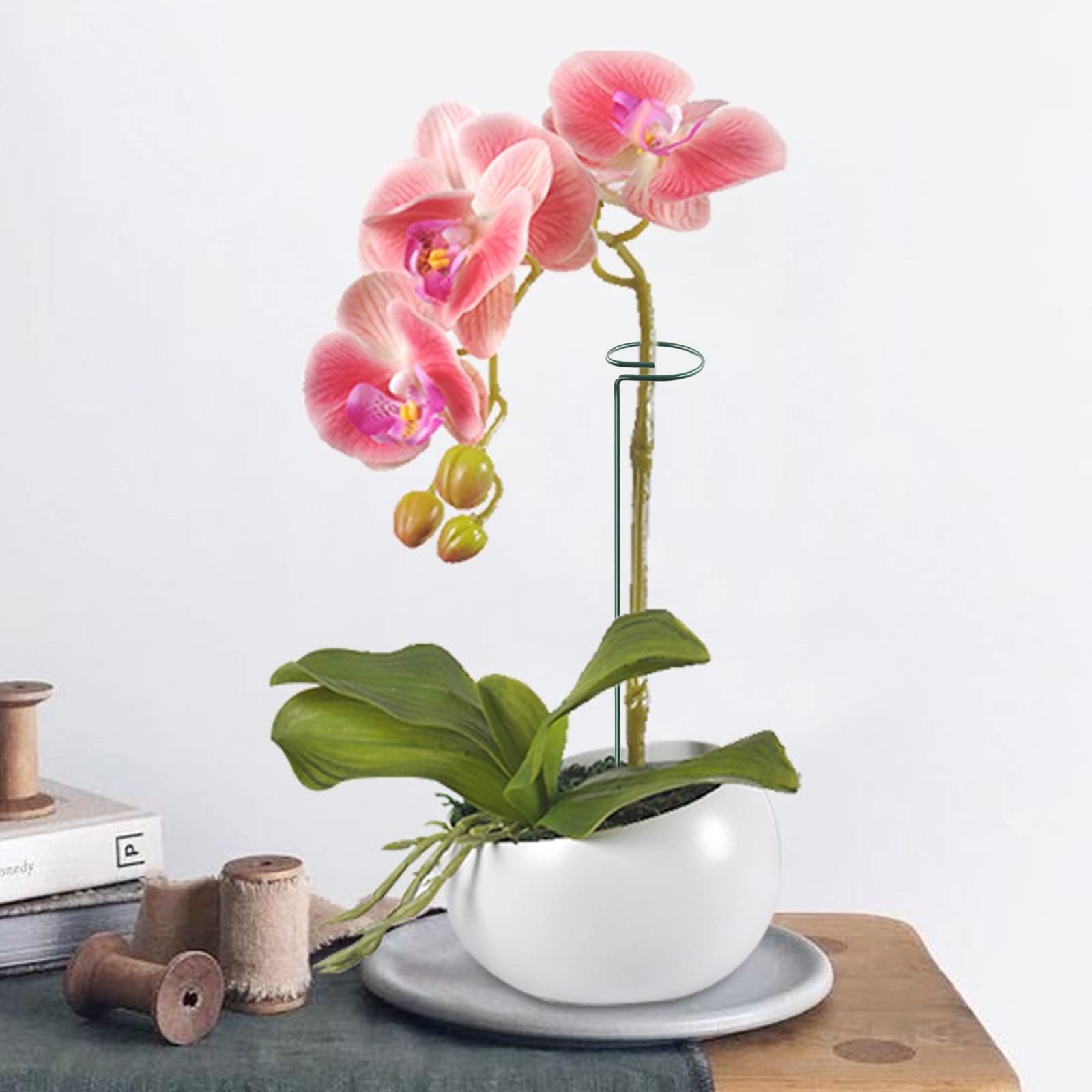 JFBUCF 4 stuks pioenkooien en steunen, 30 x 45 cm plantensteunstaken met 3 poten, doorgroeien plant ondersteunt ring voor bloem pioenroos tomaat roos wijnstok