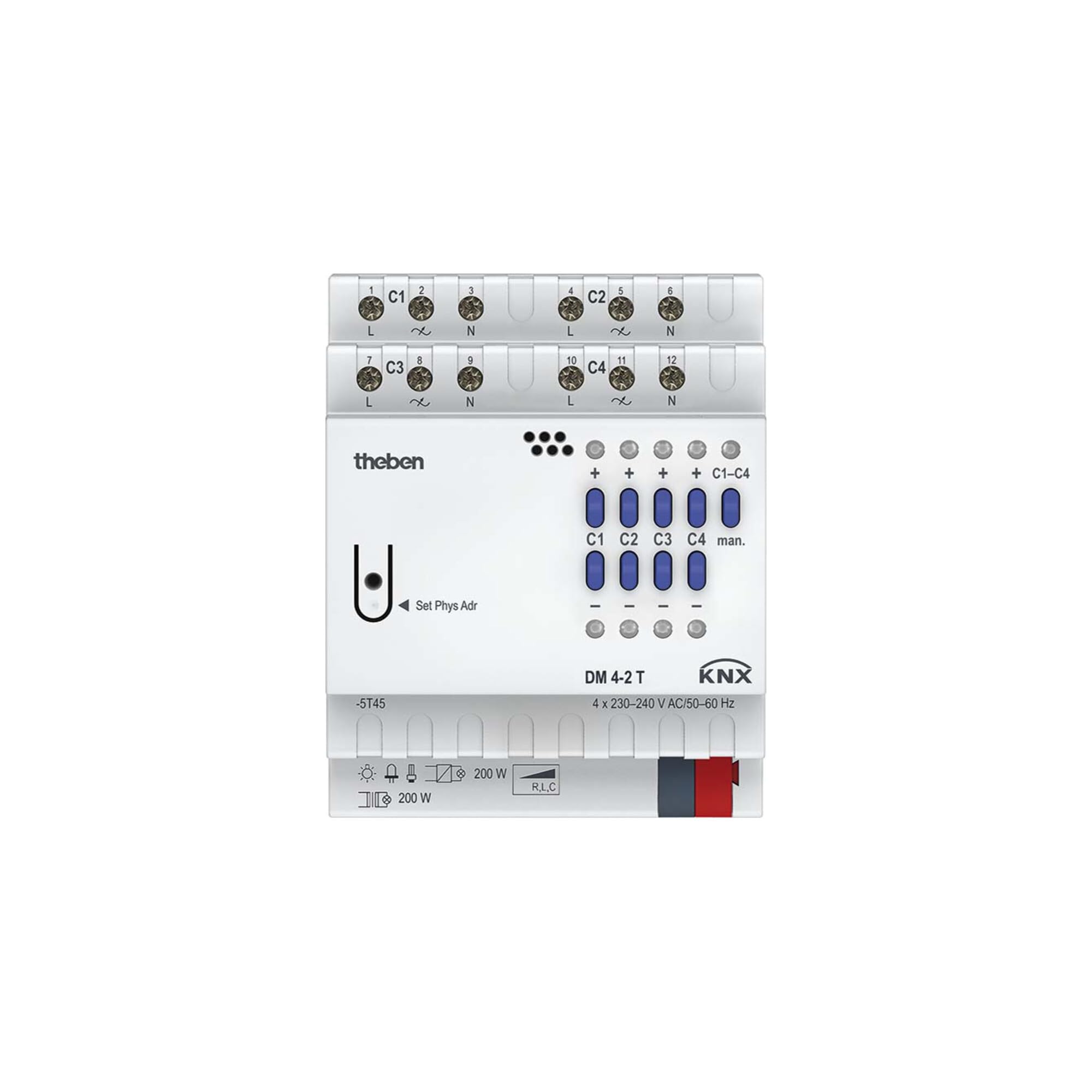 Module Dimmer DM 2 t-knx Theben résout le scintillement des ampoules LED avec ses 2 canaux FIX2