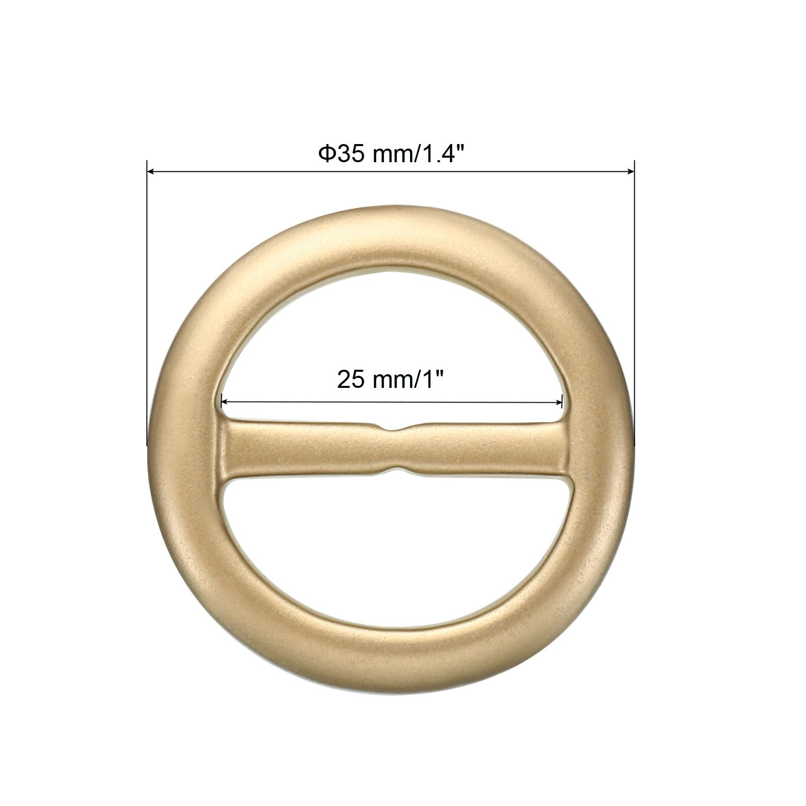 PATIKIL 1.4inch Resin Scarf Ring Clip, 8Pcs Circle Round Scarf Ring Buckles for Woman Silk Scarf Loose T-shirt, Decoration, Gold - Image 2