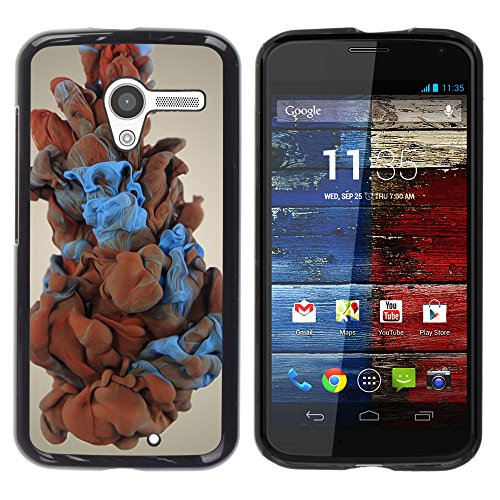 CASECO - Motorola Moto X 1 1st GEN I - Slim Black Plastic Case Cover Shell Armor - Color Smoke