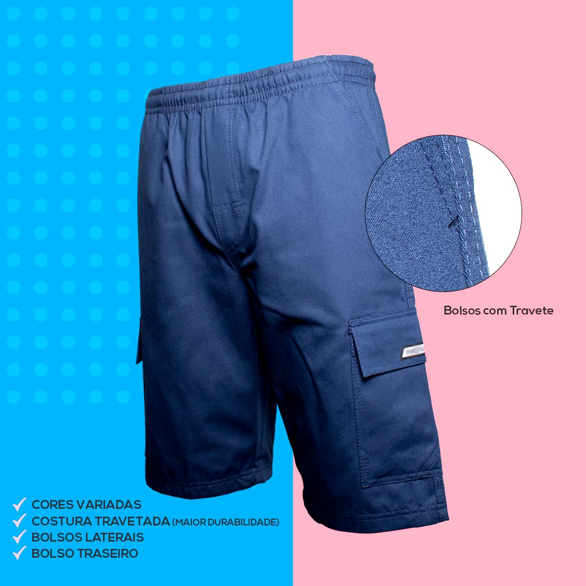 Kit 2 Bermudas Short Brim Cargo Sarja Reforçada Elástico Cordão 5 Bolsos Masculino Adulto Uniforme em promoção! Veja a oferta e mais achadinhos de Shorts & Bermudas 3 Hoje é o melhor dia para comprar Kit 2 Bermudas Short Brim Cargo Sarja Reforçada Elástico Cordão 5 Bolsos Masculino Adulto Uniforme com aquele preço maroto! Promoção! Aproveite a oferta! 3