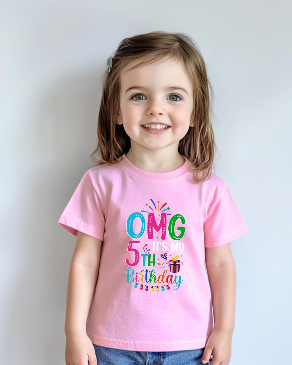 Birthday Girl Shirt Toddler Birthday Shirt Gift for 2nd 3rd 4th 5th 6th 7th 8th Tee Short Sleeve Cotton T-Shirt - Image 3