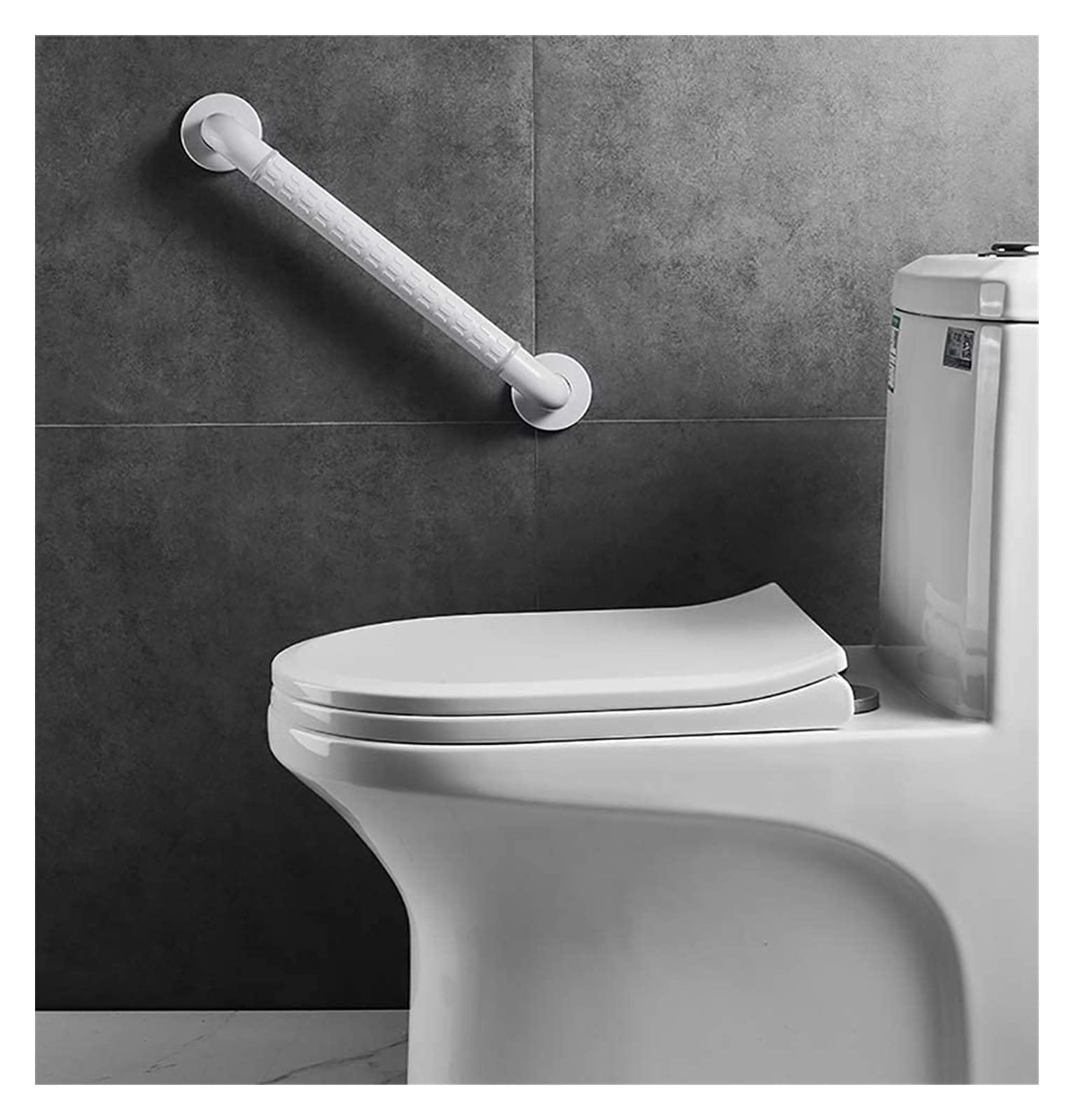 Baño para Agarraderas Barras de apoyo antideslizantes, toalleros de acero inoxidable 304 con tubo exterior de nailon granulado, pasamanos de ducha de seguridad de pared, asidero for inodoro.