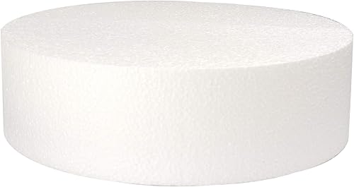 Maniquí redondo para tarta, estireno - 9" x 3"