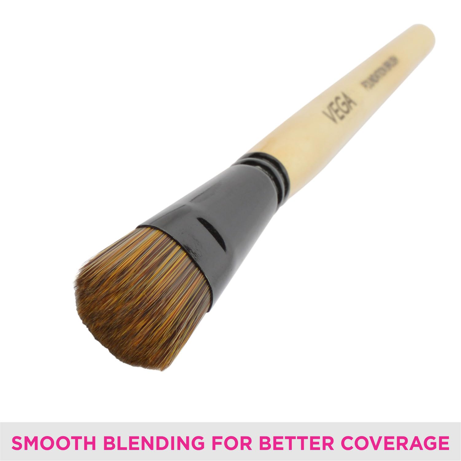 VEGA Foundation Makeup Brush with Wooden Handle, (EV-01) 2