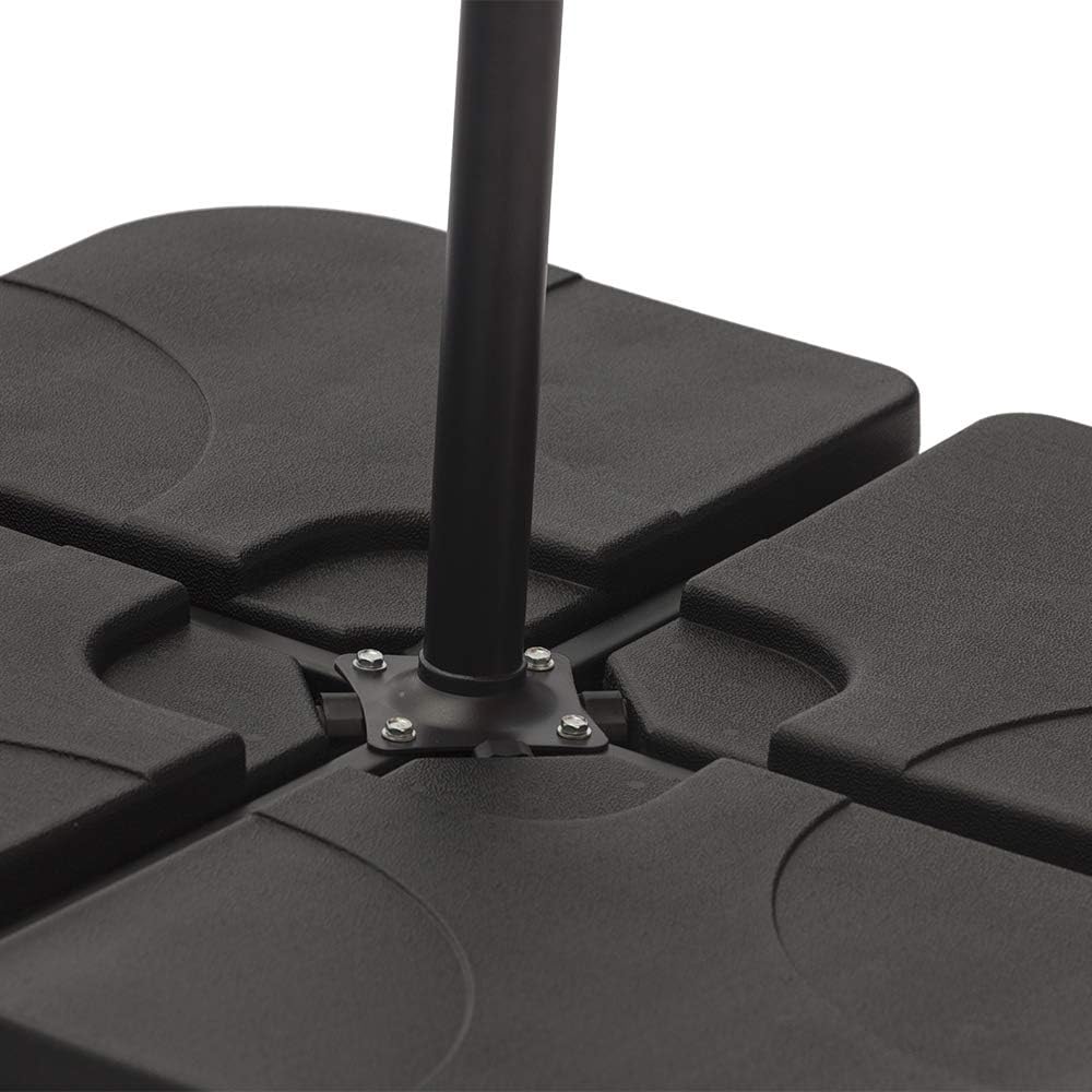 Whiteline Modern Living Aiden Standing Umbrella,Polyester Fabric in Grey and Aluminum Pole - Image 7