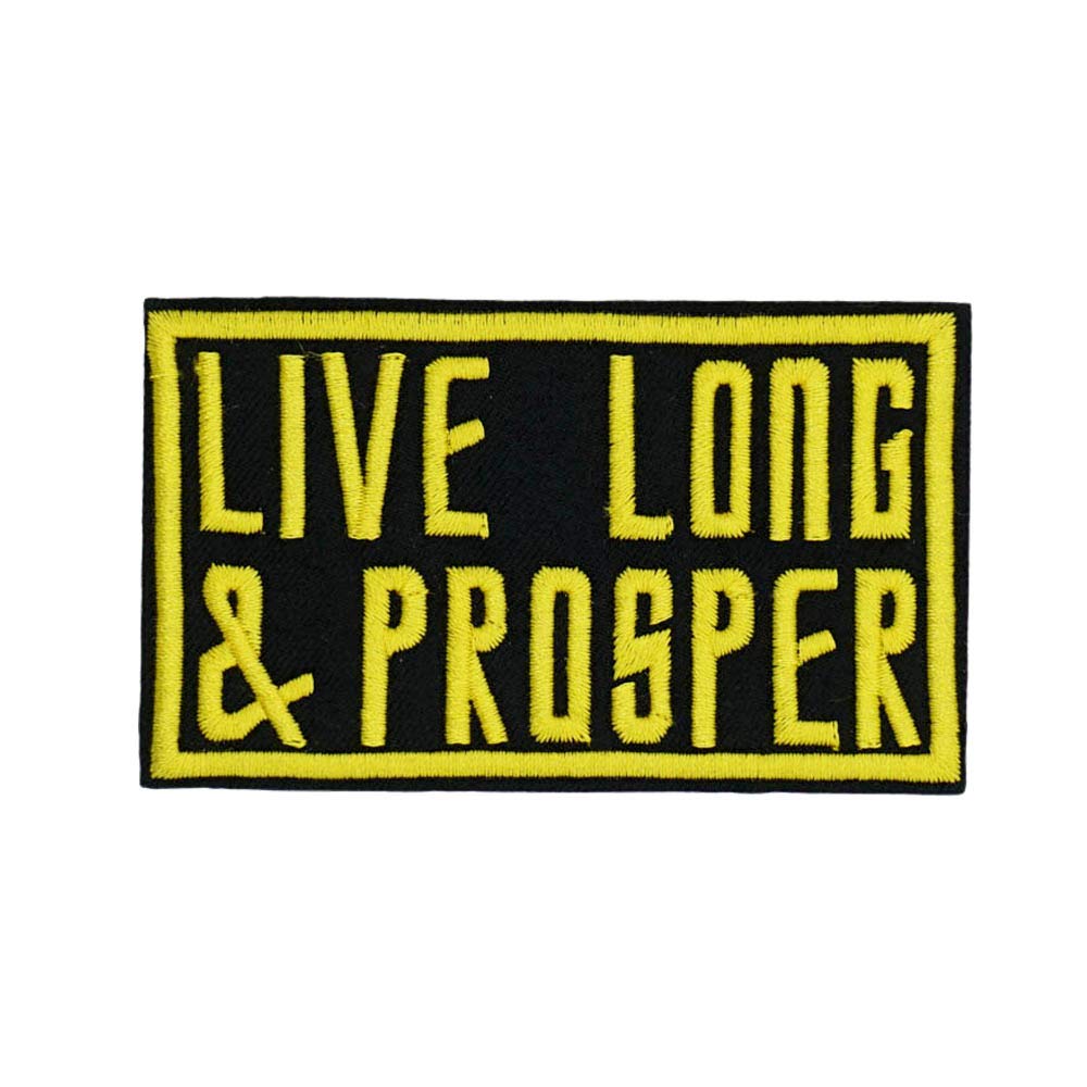 Écusson brodé Live Long & Prosper écusson thermocollant geek pour customiser veste et sac