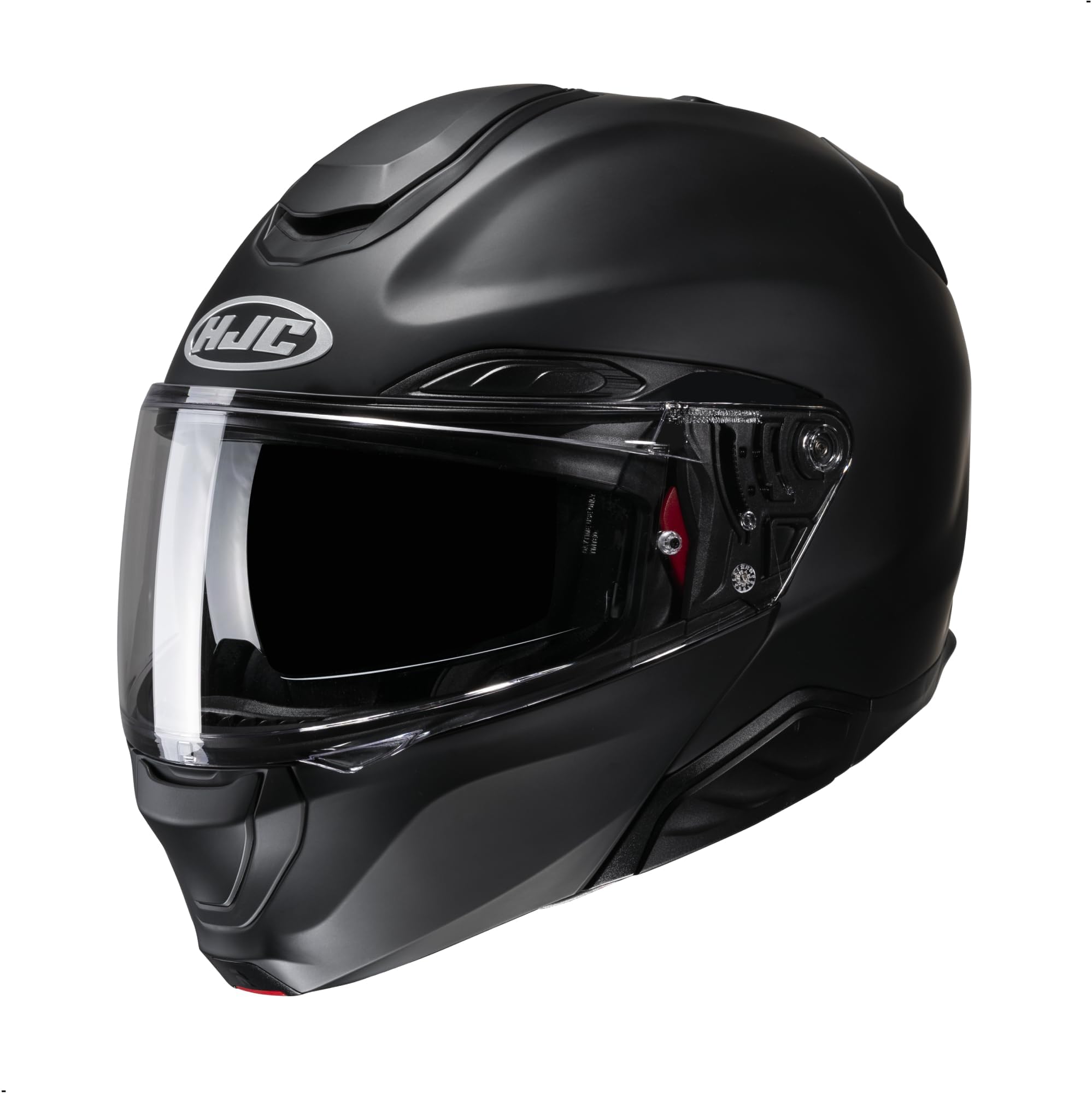 RPHA 91 Solid Modular Motorcycle Helmet with HJ-37 Pinlock Shield, DOT Approved (Matte Black, Large)