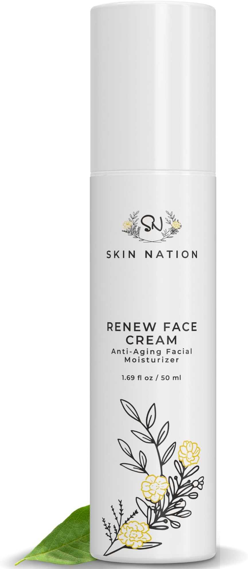 - Renew Face Cream, Hydrating Moisturizer with Peptides, Hyaluronic Acid & Green Tea, Lightweight Plant-Based Cream for Smooth, Radiant Skin, 1.69 fl oz