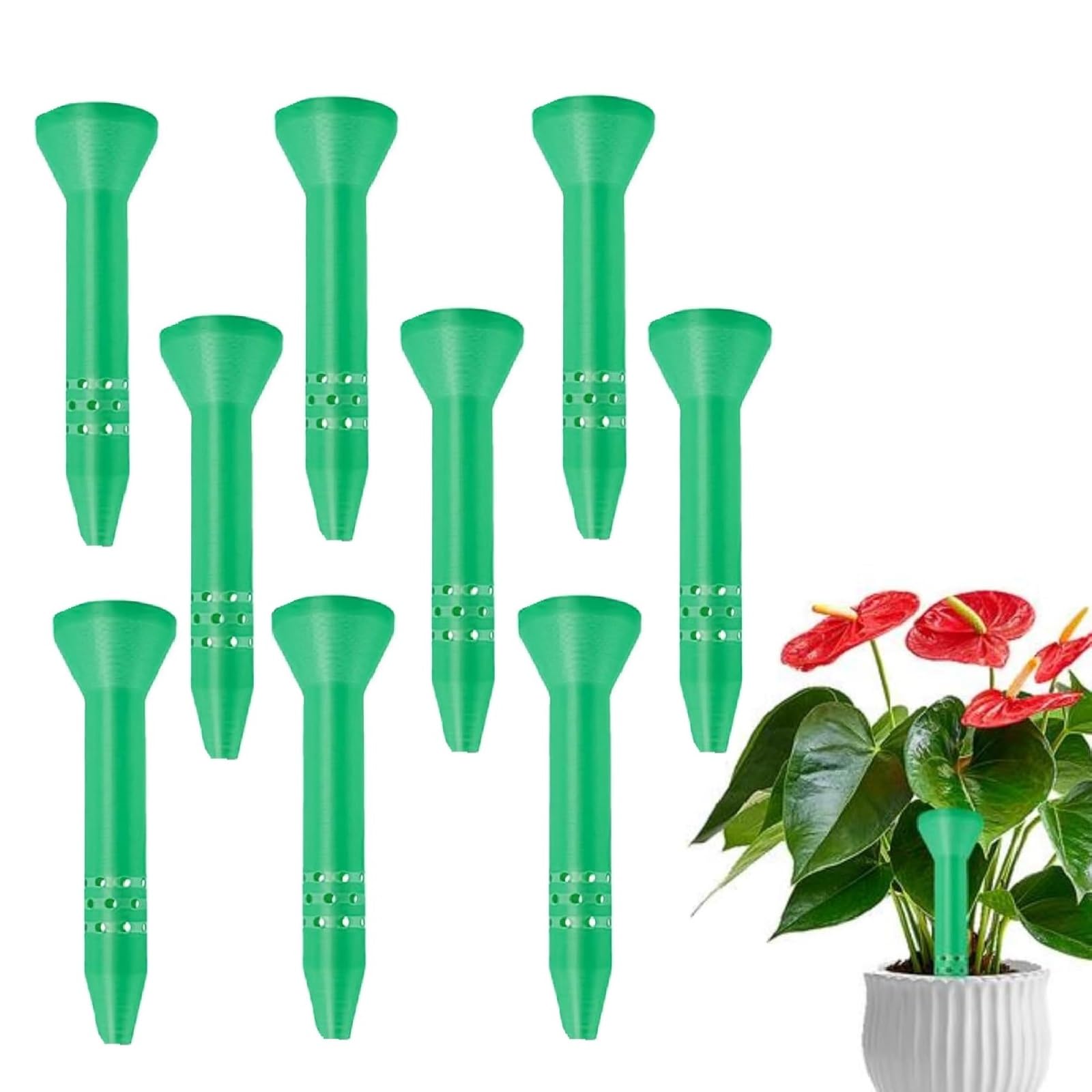 3PCS Root Watering Spikes, Root Watering Funnels, Irrigation Insert Device, Plant Waterings Stakes Plant Waterer Devices for Shrub Vegetable Flower Beds Tree Houseplants Fruit (9pcs)