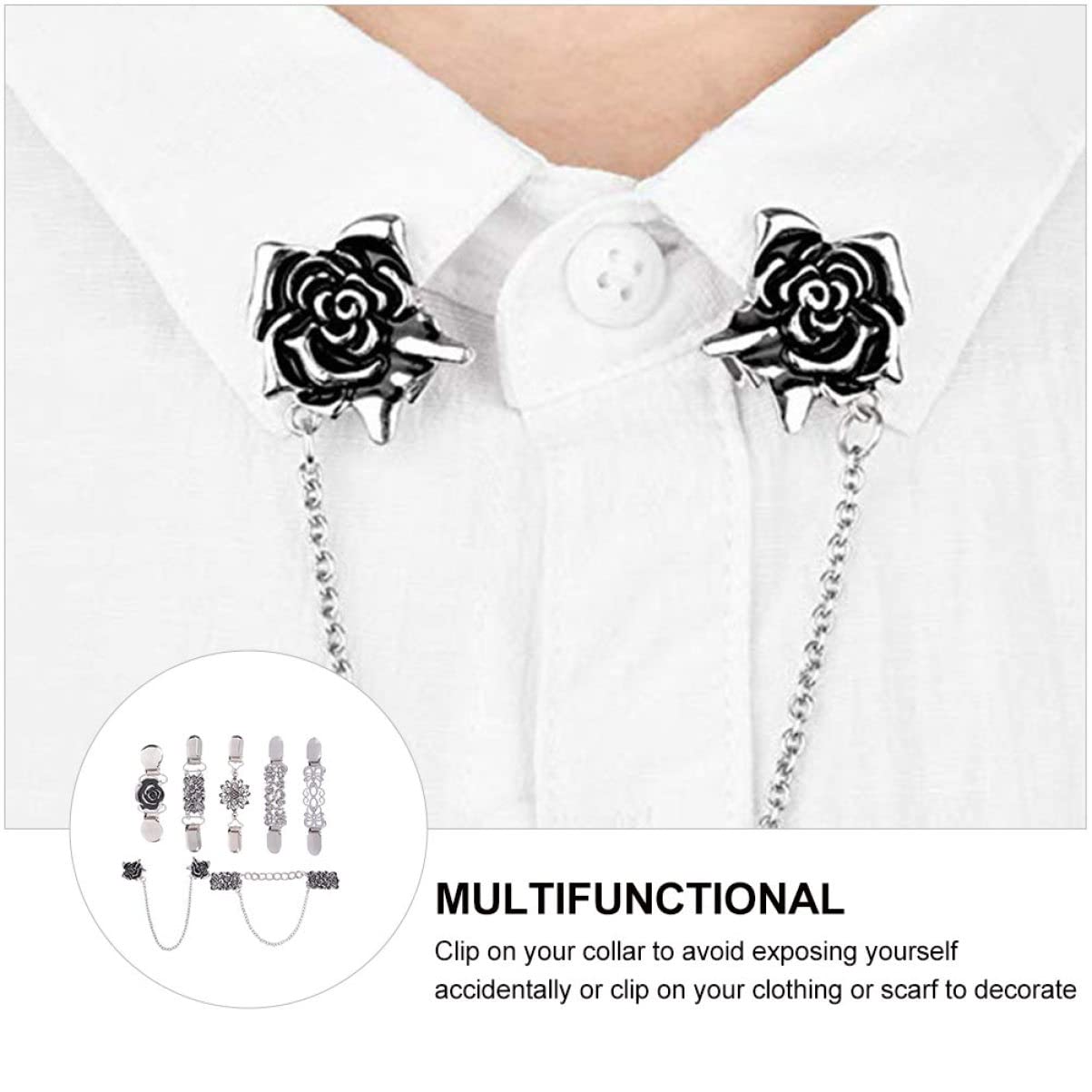 VALICLUD Pullover-schal-clip Cardigan-verschluss Karikatur Hüftclips Für Zubehör Graceling Schalclip Broschen Für Kleidung Retro-kleidungsclip Kleidungsbrosche Legierung Silver 7st
