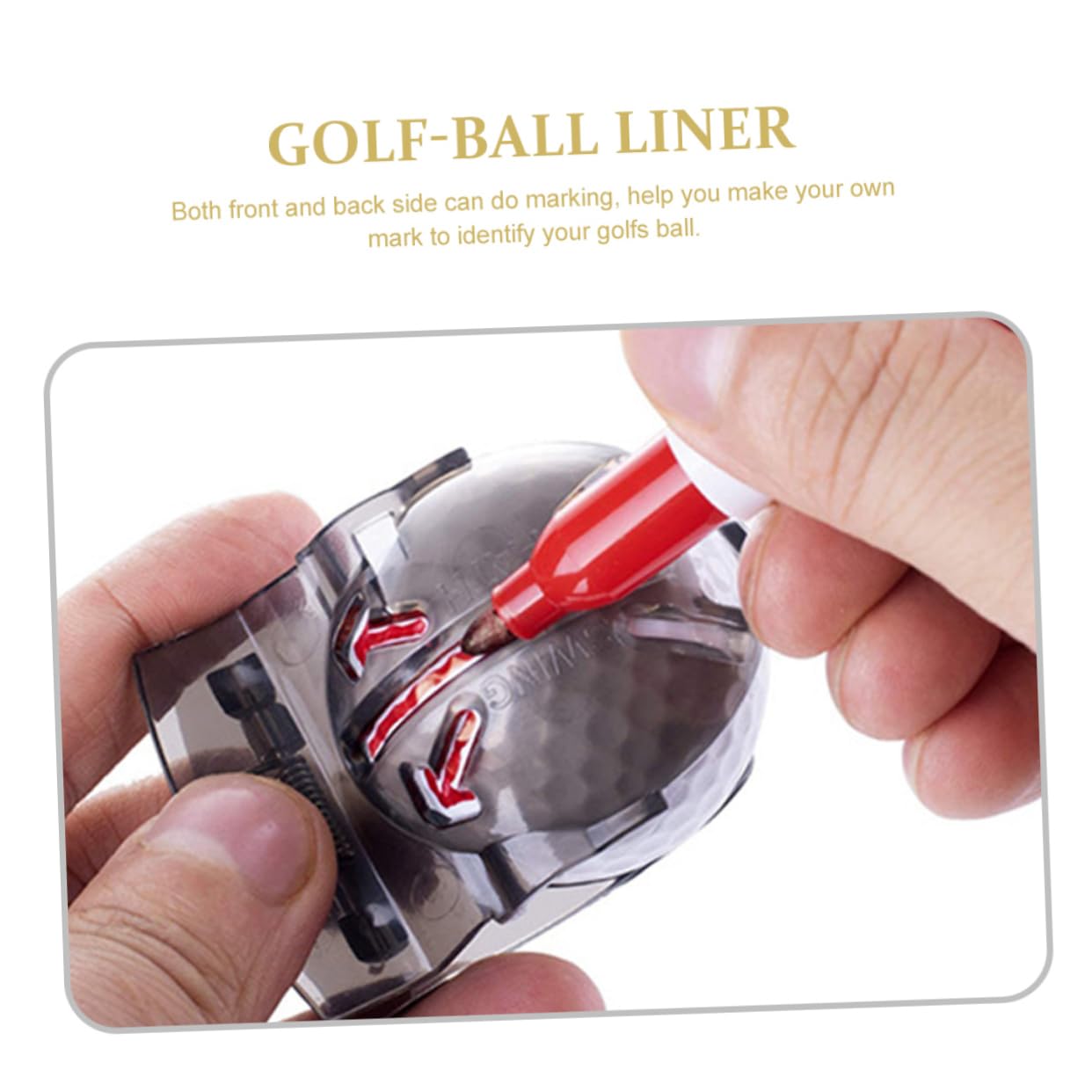 TOYANDONA Golf Ausrichtungsset mit Zeichenwerkzeugen und Marker Stiften Golf Line Marker Kit für Präzise Ausrichtung Beim Putten und für Golfer Zufällige Farbe